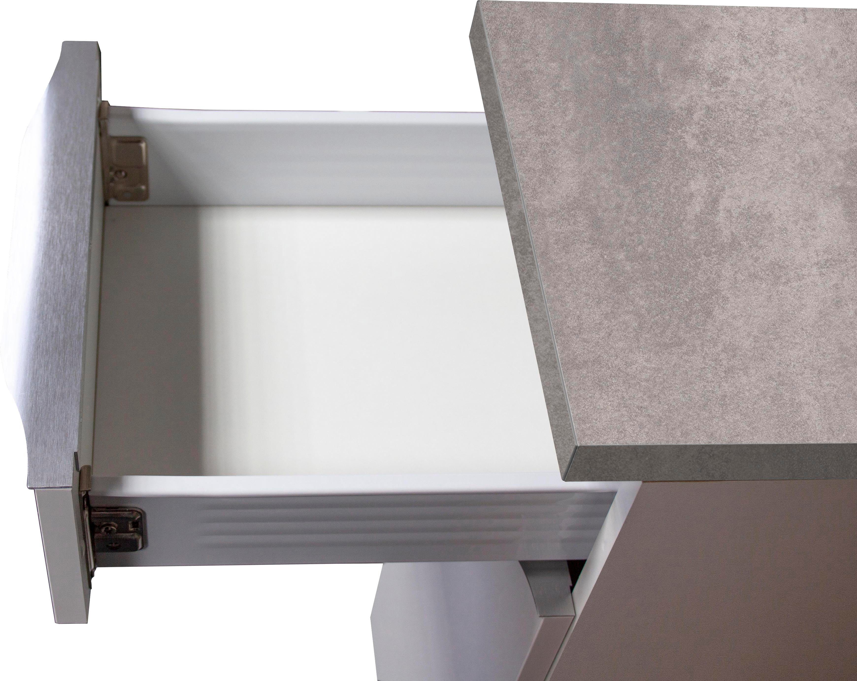 Kochstation Keukenblok KS-Aken Breedte 300 cm, optioneel met elektrische apparaten, met werkblad 38 mm dik