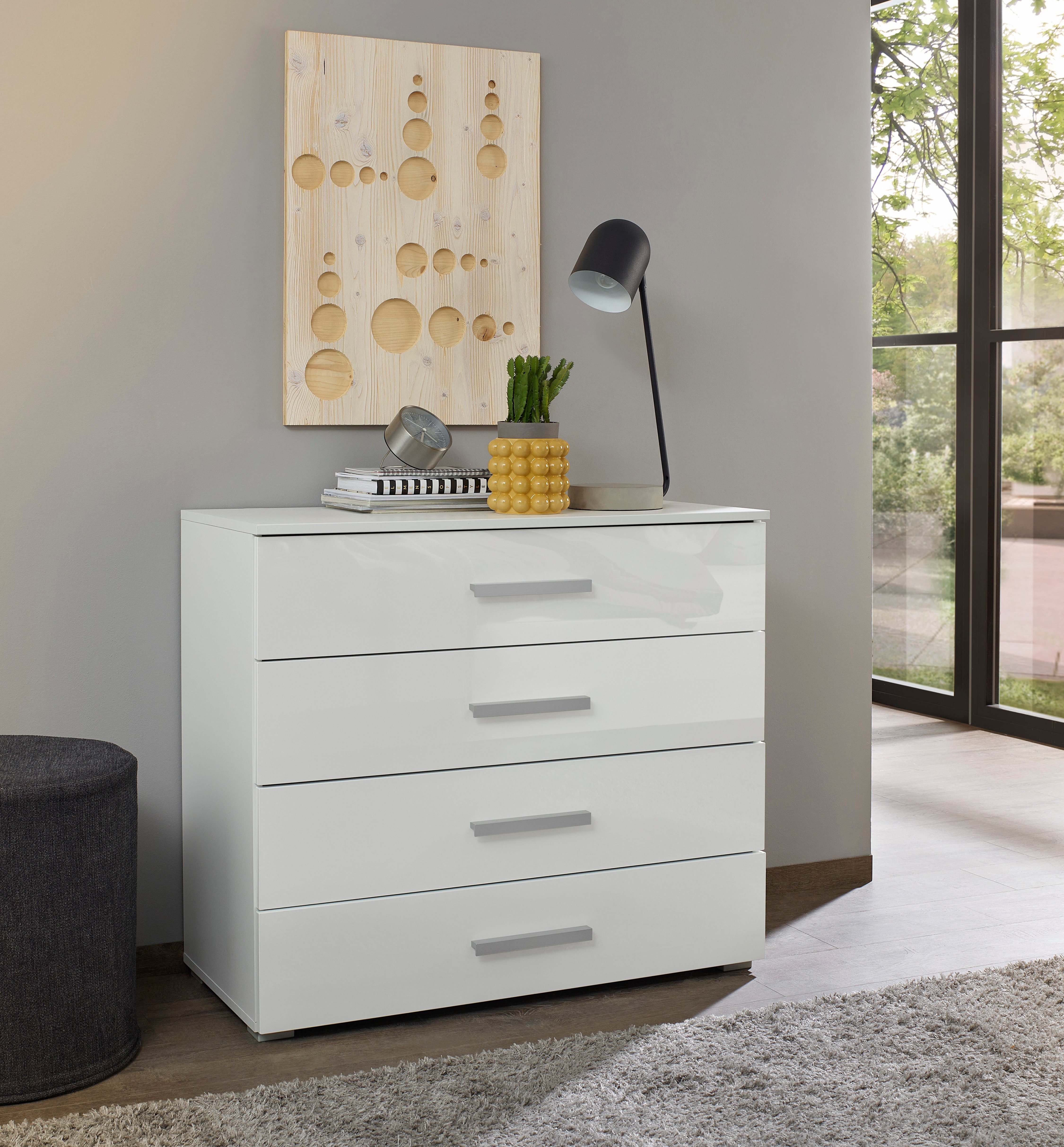 rauch Ladekast Sideboard commode ladecommode KOLUNA hoogglansfront Breedte 93 cm met 4 grote lades voor veel opbergruimte MADE IN GERMANY