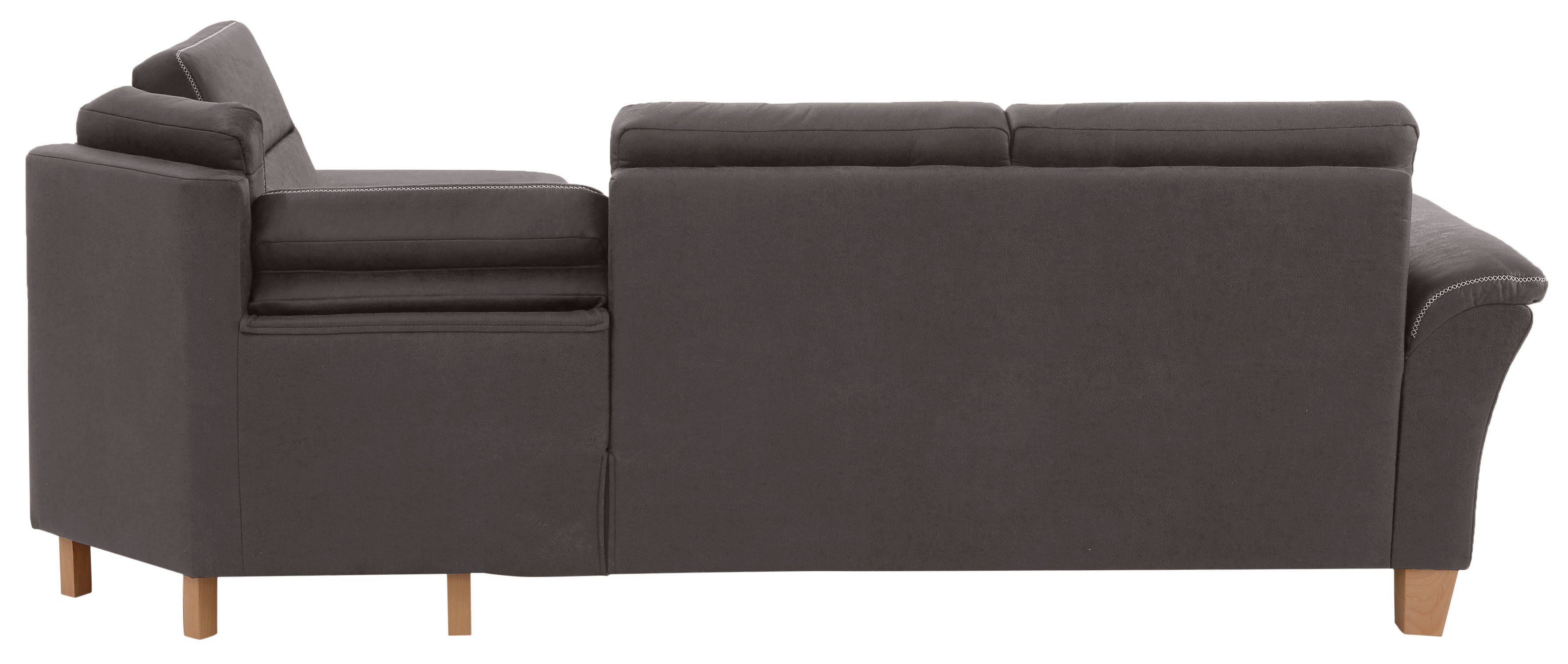 Home affaire Hoekbank Soleo L-model comfortabel door trapezehoek met relaxfunctie, ook met slaapfunctie