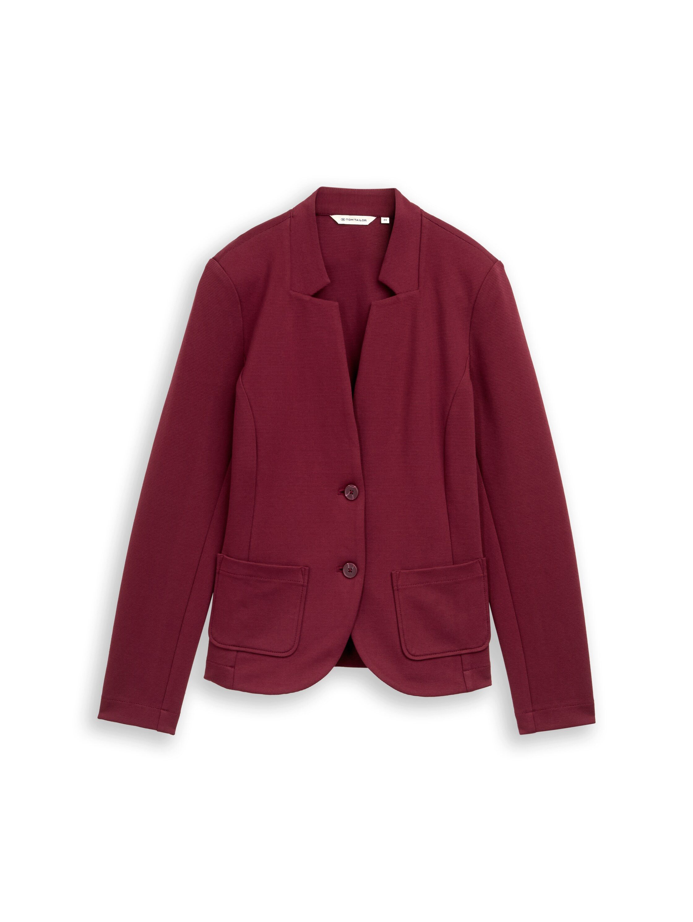 Tom Tailor Sweatblazer Ottoman met opgestikte zakken en structuur