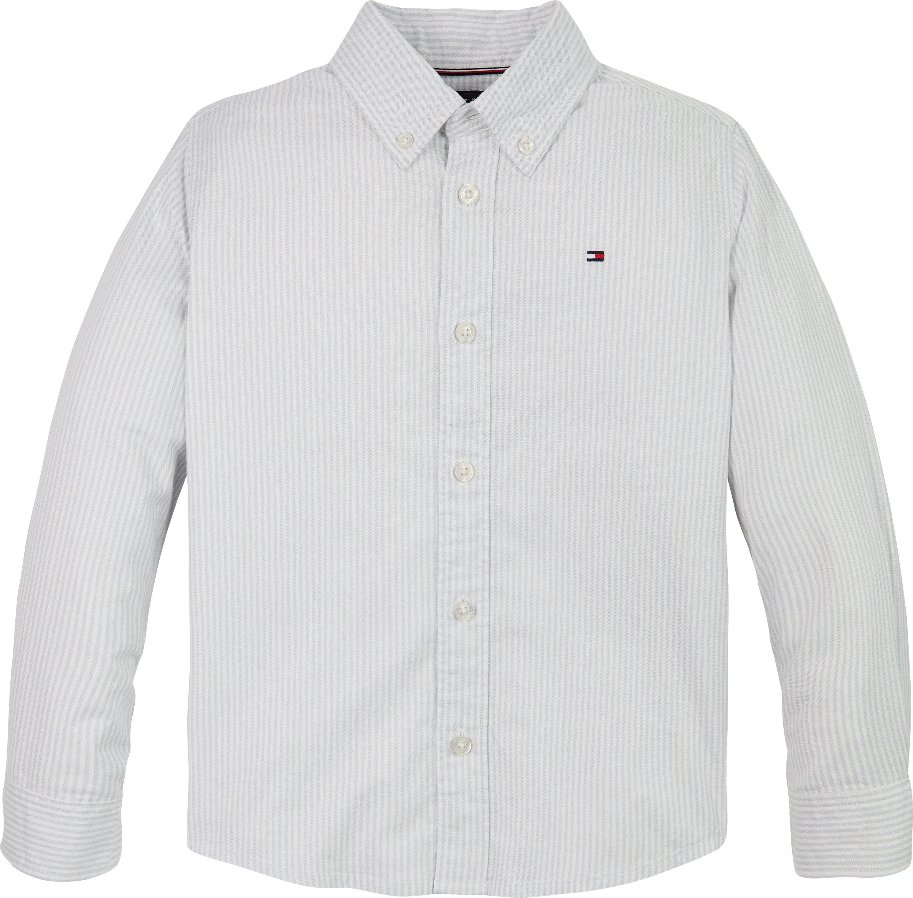 Tommy Hilfiger Overhemd met lange mouwen FLEX ITHACA SHIRT LS met streepjespatroon, logo-borduursel