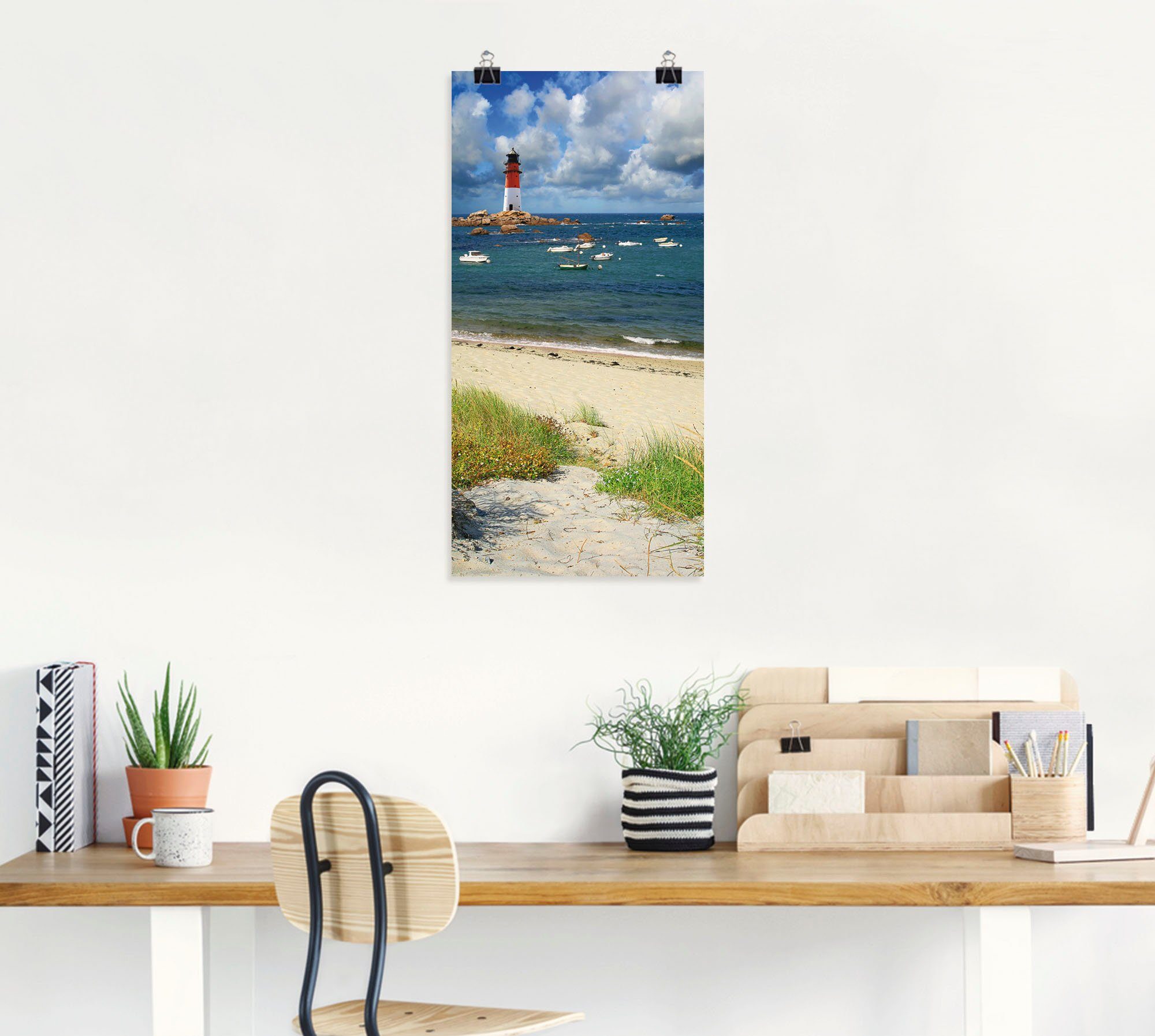 Artland Artprint Blik door de duinen als artprint op linnen, poster in verschillende formaten maten