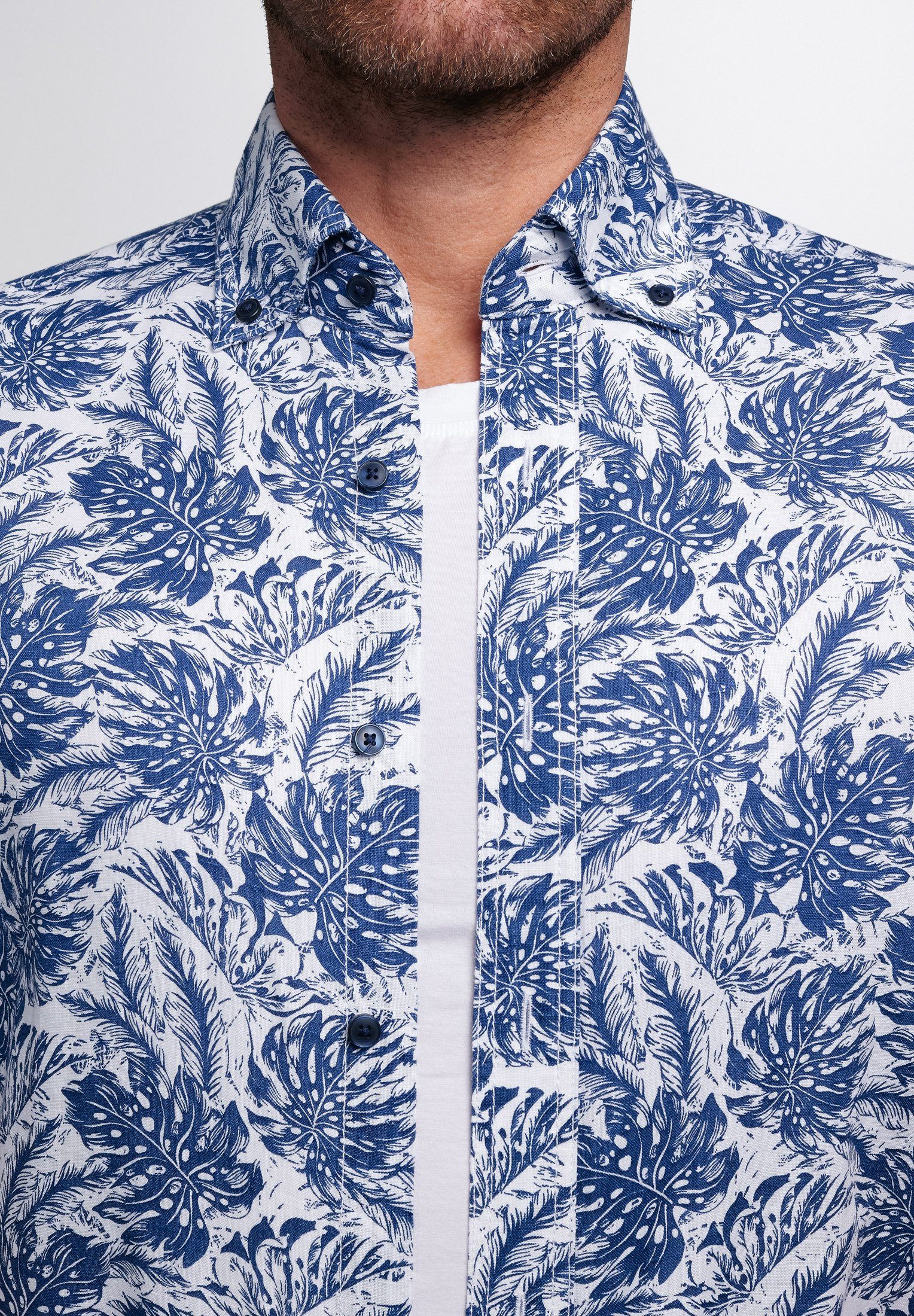 Eterna Overhemd met korte mouwen Regular fit EASY IRON (gemakkelijk te strijken)