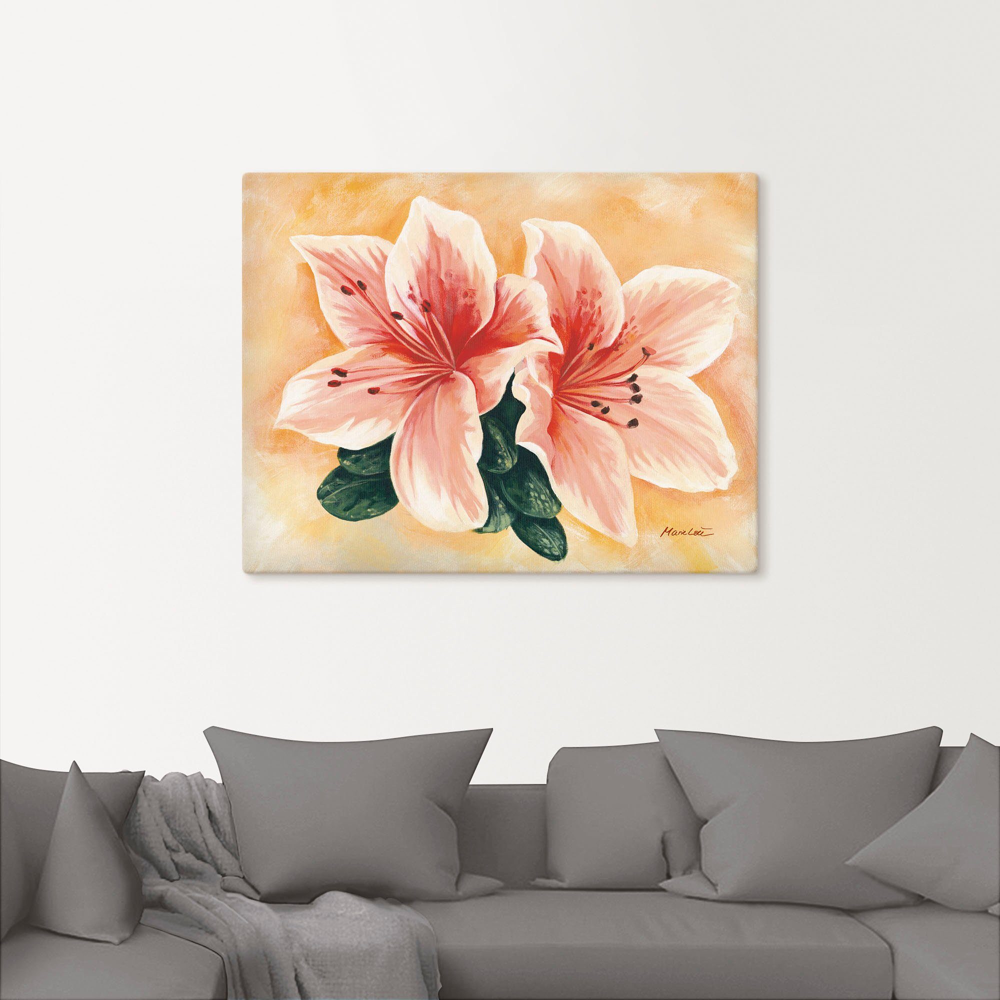 Artland Artprint Zalmlelies als artprint van aluminium, artprint op linnen, muursticker, verschillende maten