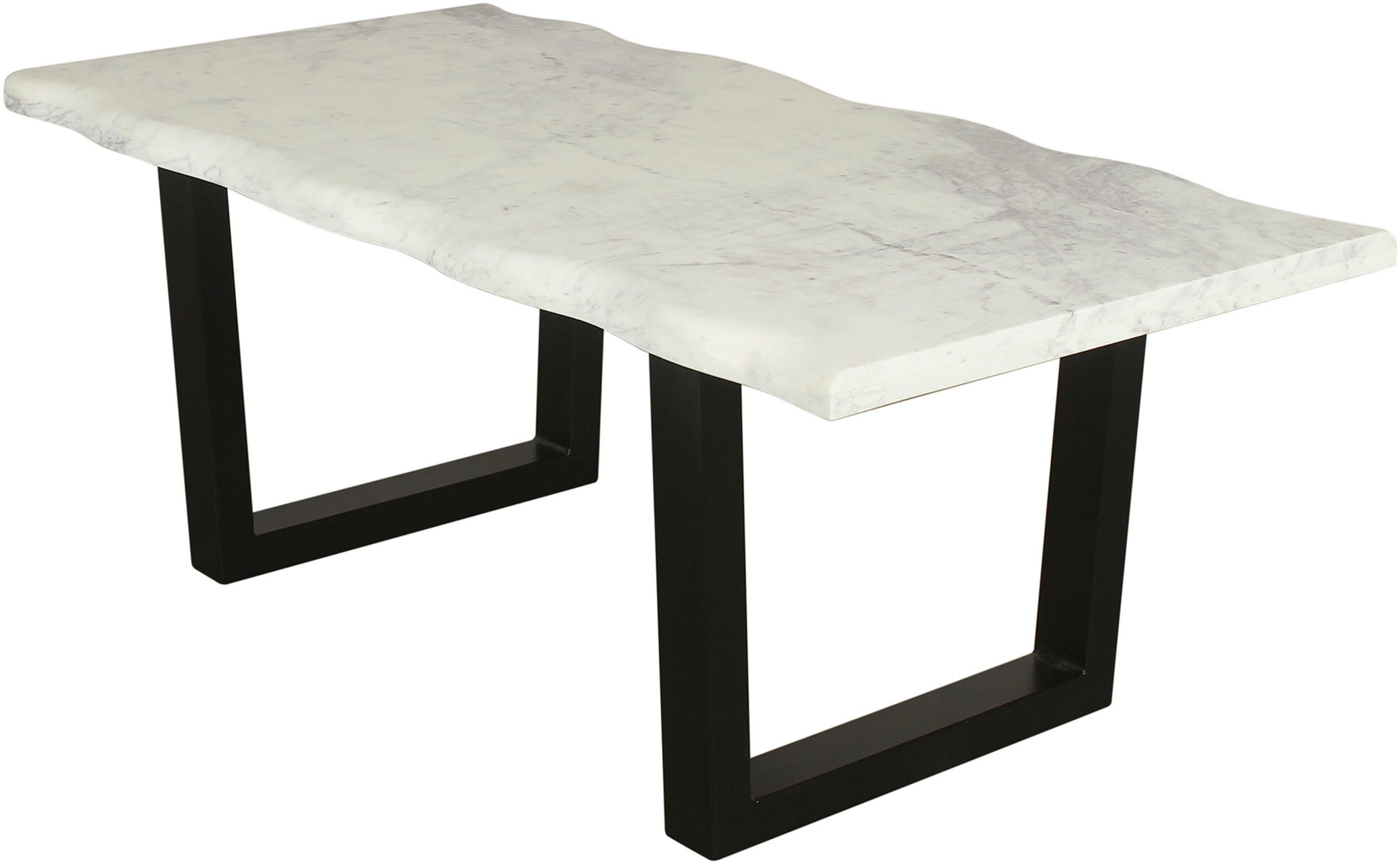 byLIVING Salontafel Stone uit echt wit marmer met natuurlijke golfrand, 115x60cm (1 stuk)