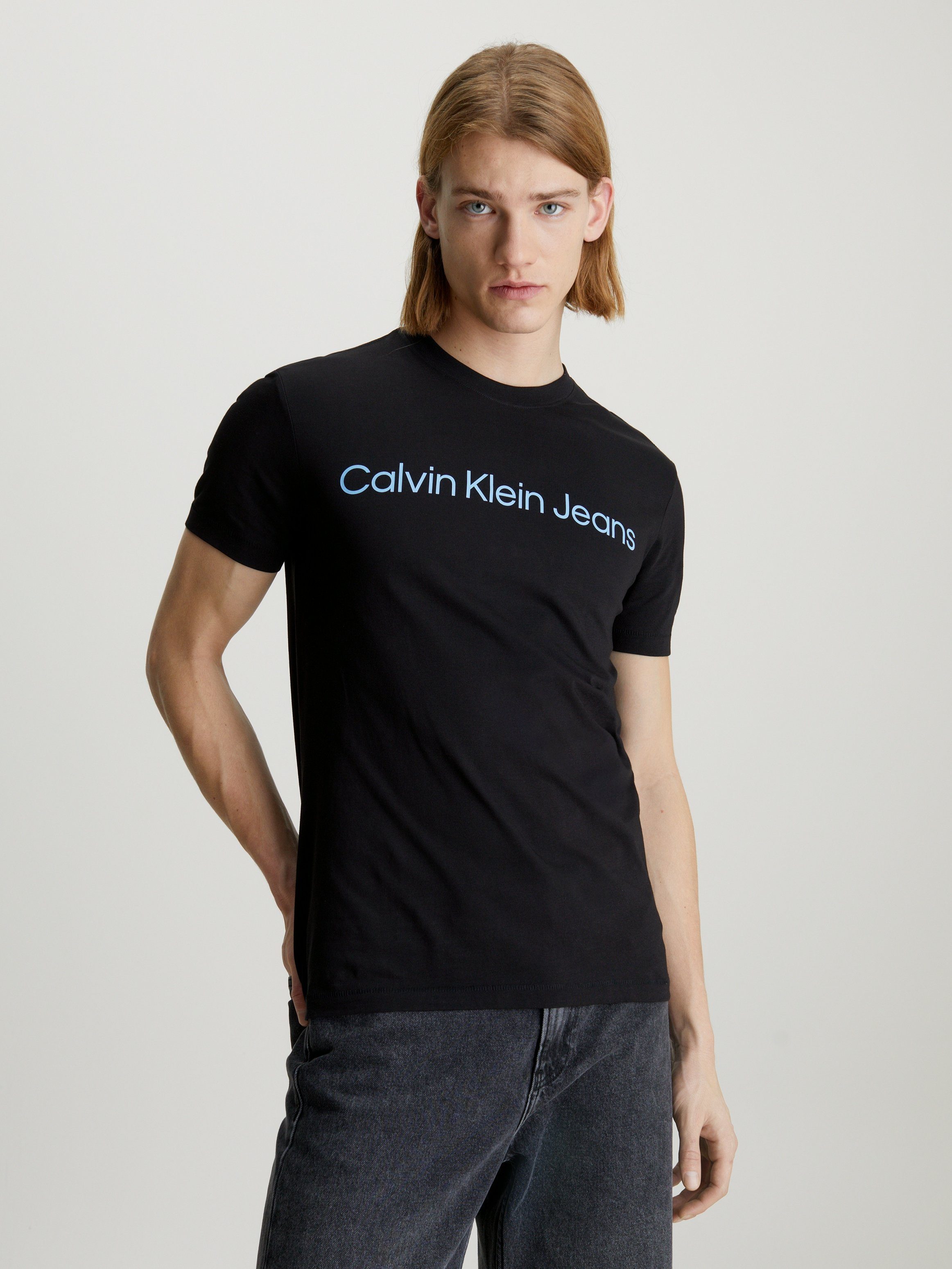 Calvin Klein T-shirt INSTITUTIONAL LOGO met  logo-opschrift
