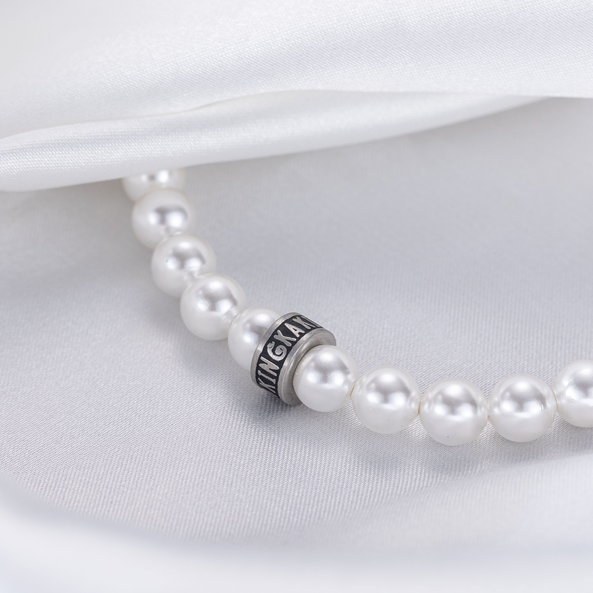Kingka Kralenarmband Sieraad cadeau roestvrij staal armbanden armbandketting rondel, OSB-2674SWPEA