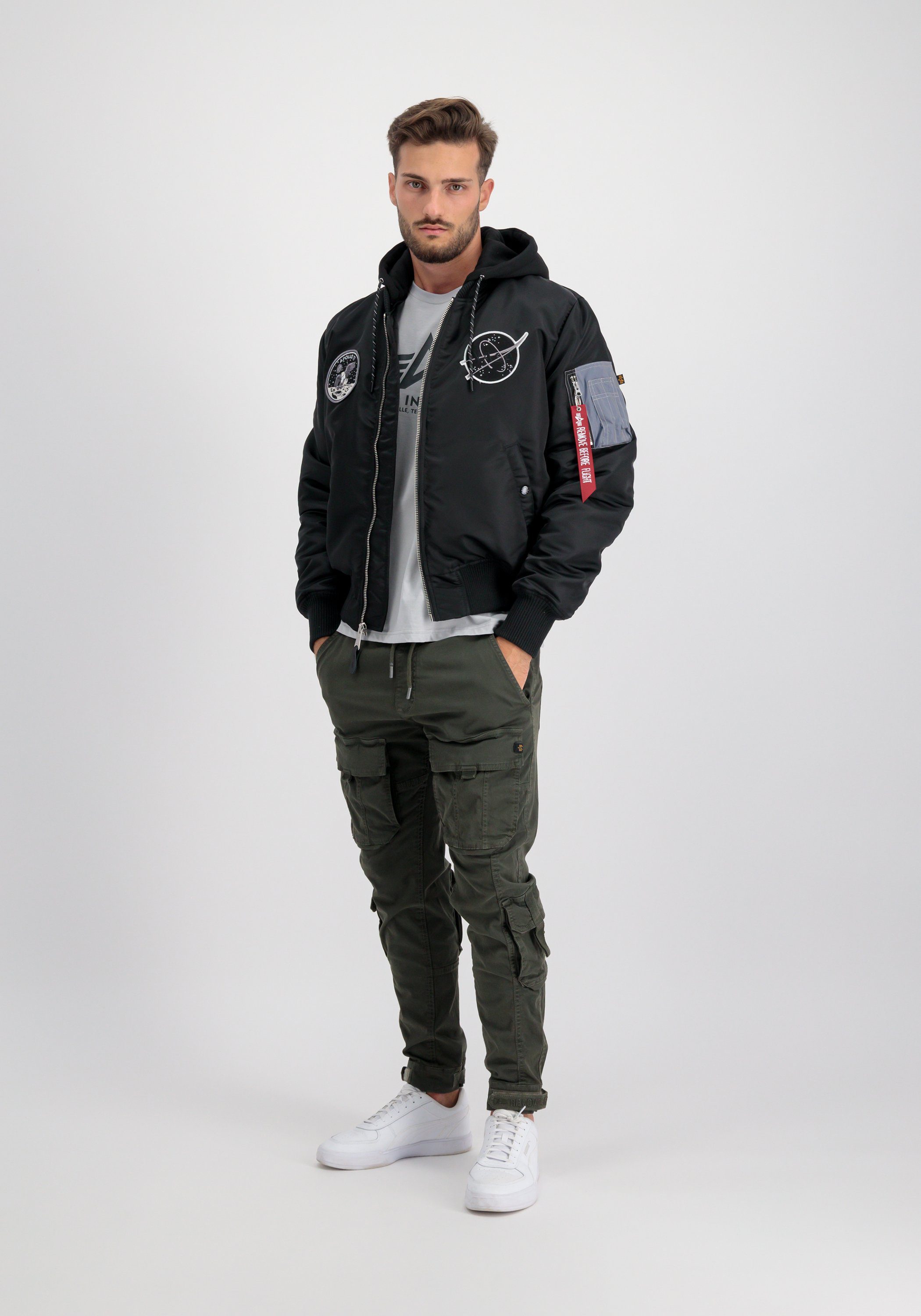 Alpha Industries Bomberjack ALPHA INDUSTRIES Men - Bomber Jackets MA-1 VF Hood Dark Side