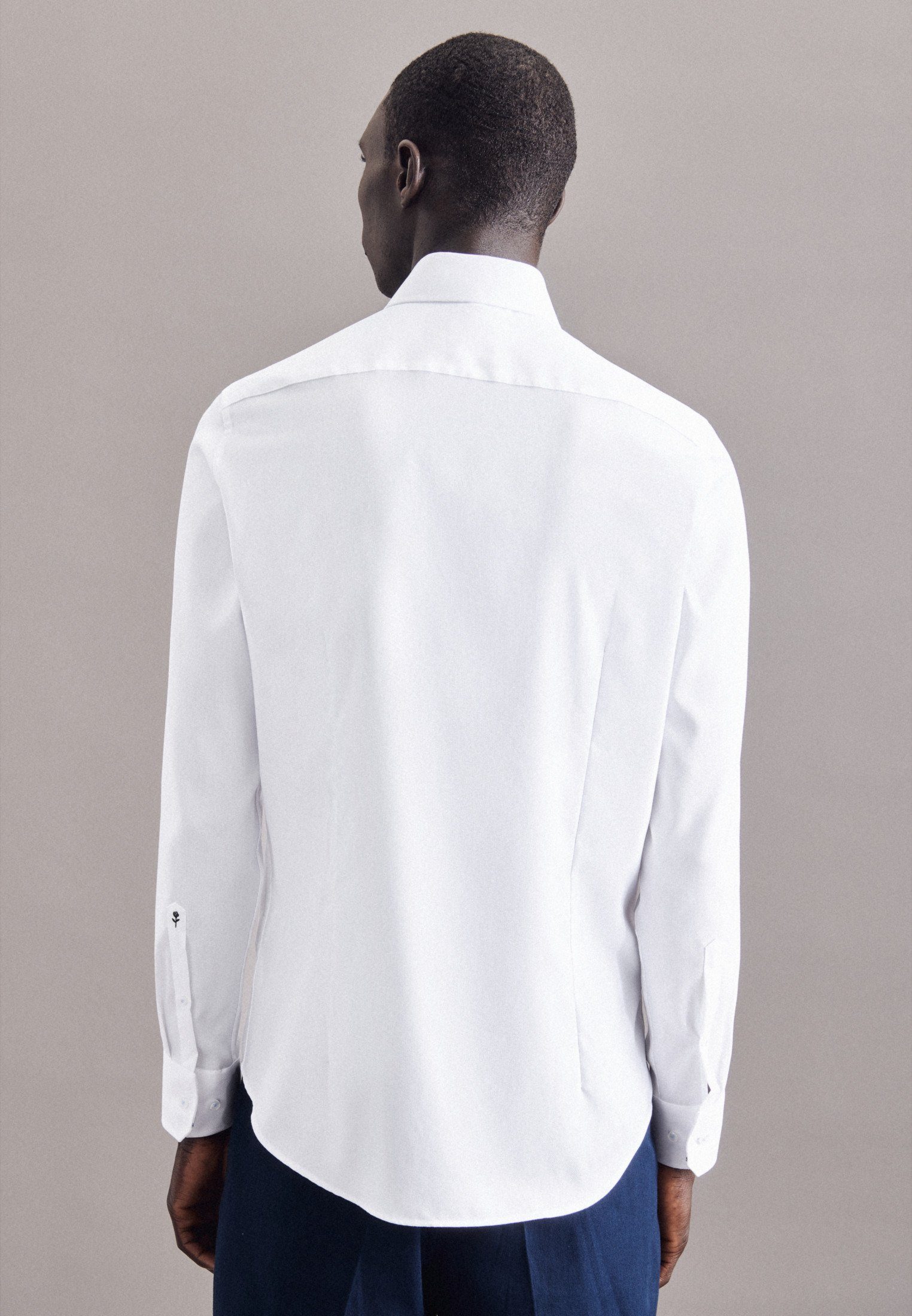 seidensticker Businessoverhemd Slim lange mouwen kentkraag uni