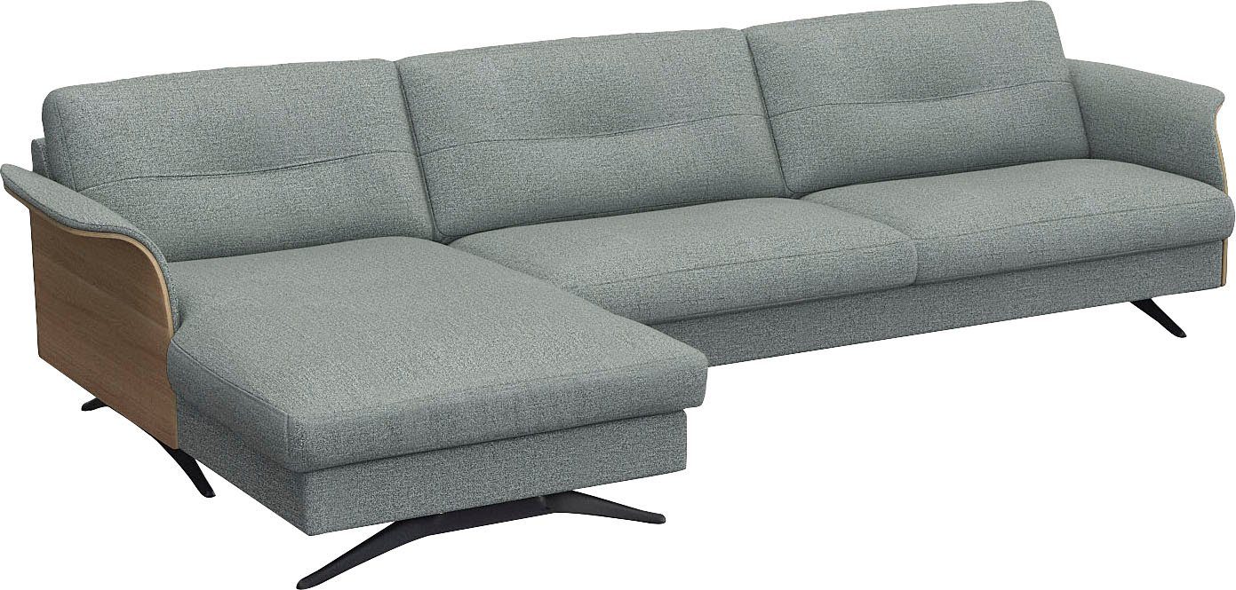 FLEXLUX Hoekbank Glow, super comfortabel door hoogwaardige zitconstructie met binnenvering, L-vorm