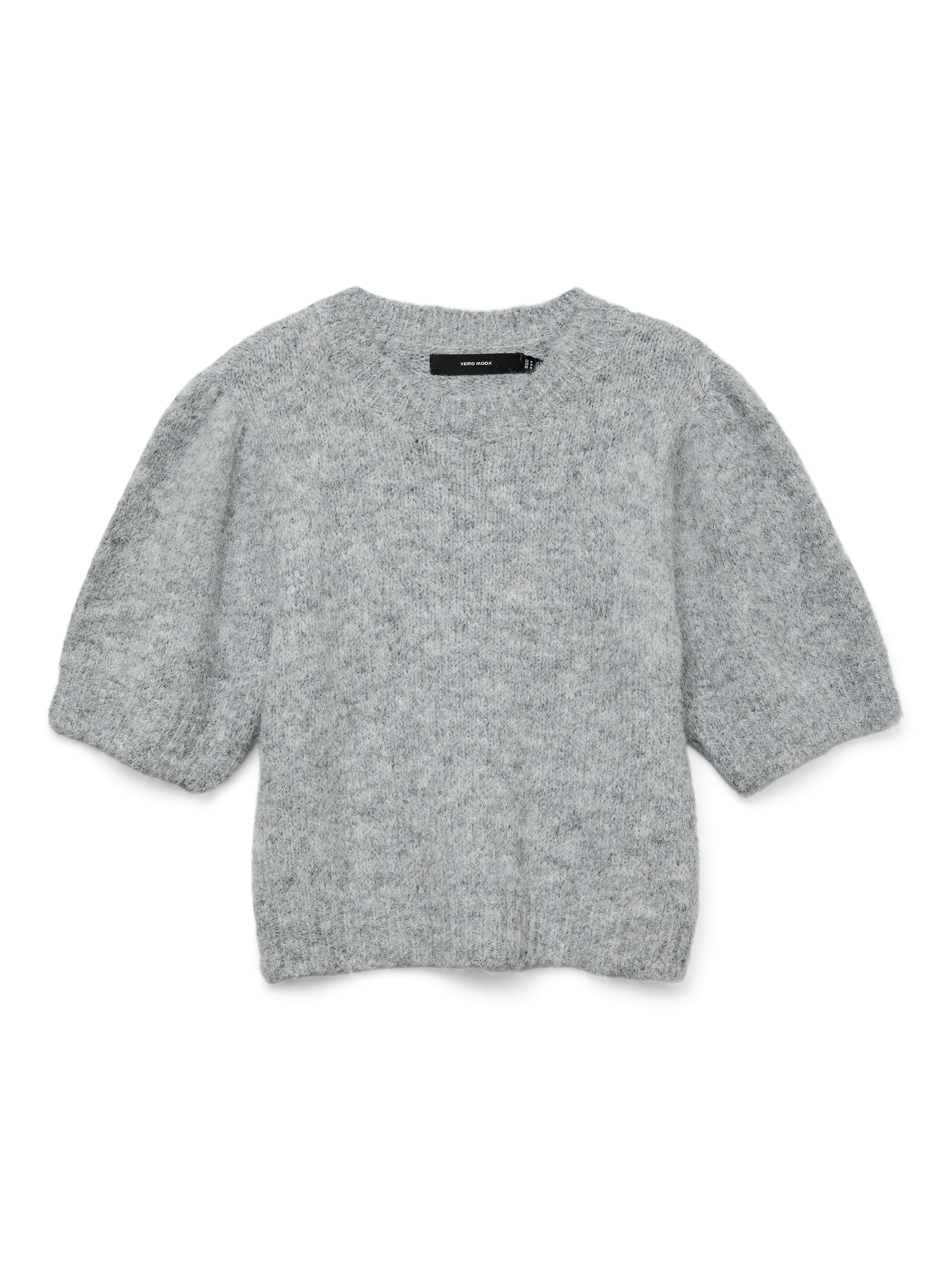 Vero Moda Gebreide trui VMNOVAH SS O-NECK PUFF PULLOVER GA NOOS