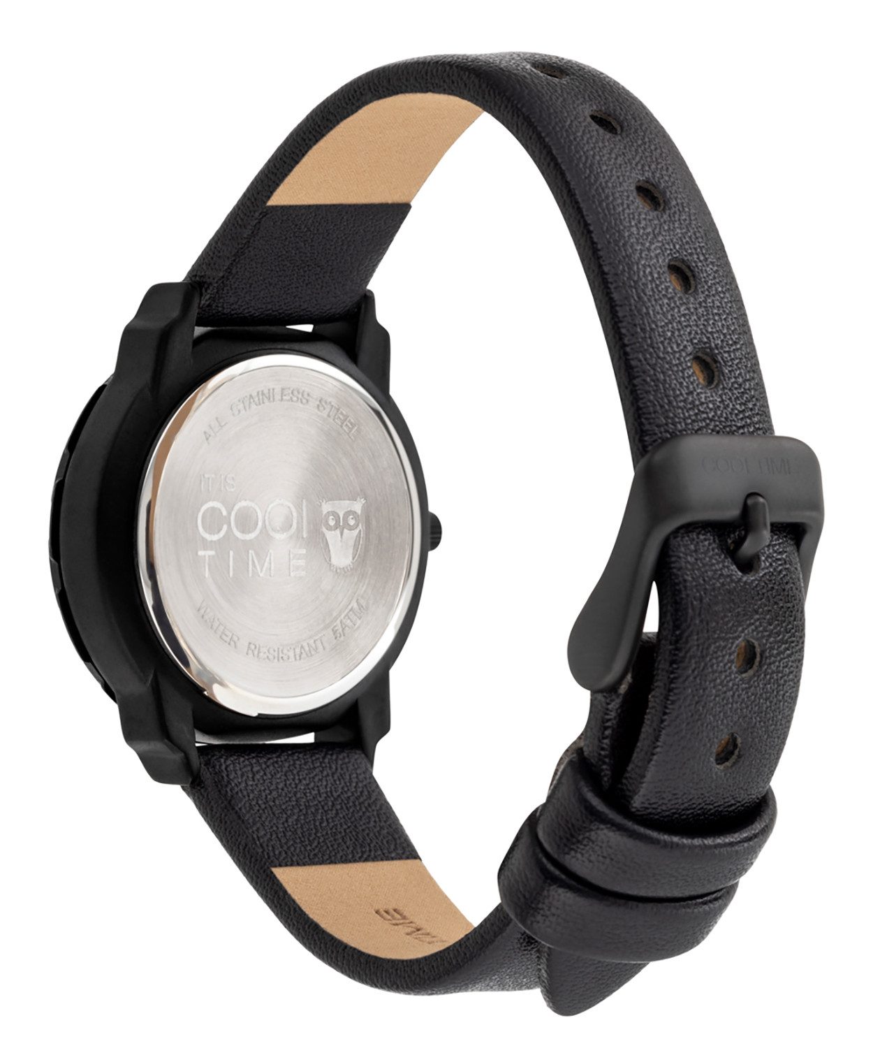 COOL TIME Kwartshorloge The Cool Classic Black Horloge, kinderhorloge, jongen, analoog