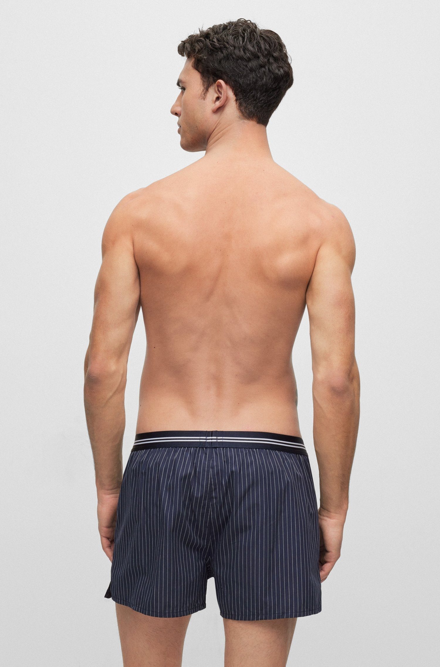 BOSS Boxershort 3P WOVEN BOXER met opening met knop (3 stuks)