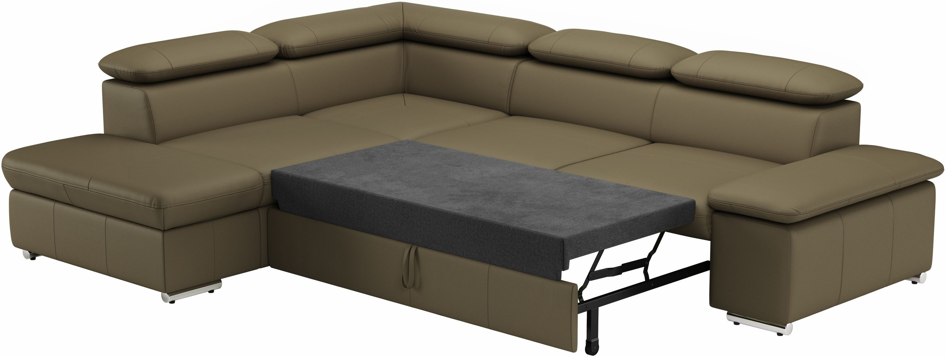 sit&more Hoekbank Valentine L-Form, B: 272 cm optioneel met bedfunctie, ottomane links of rechts