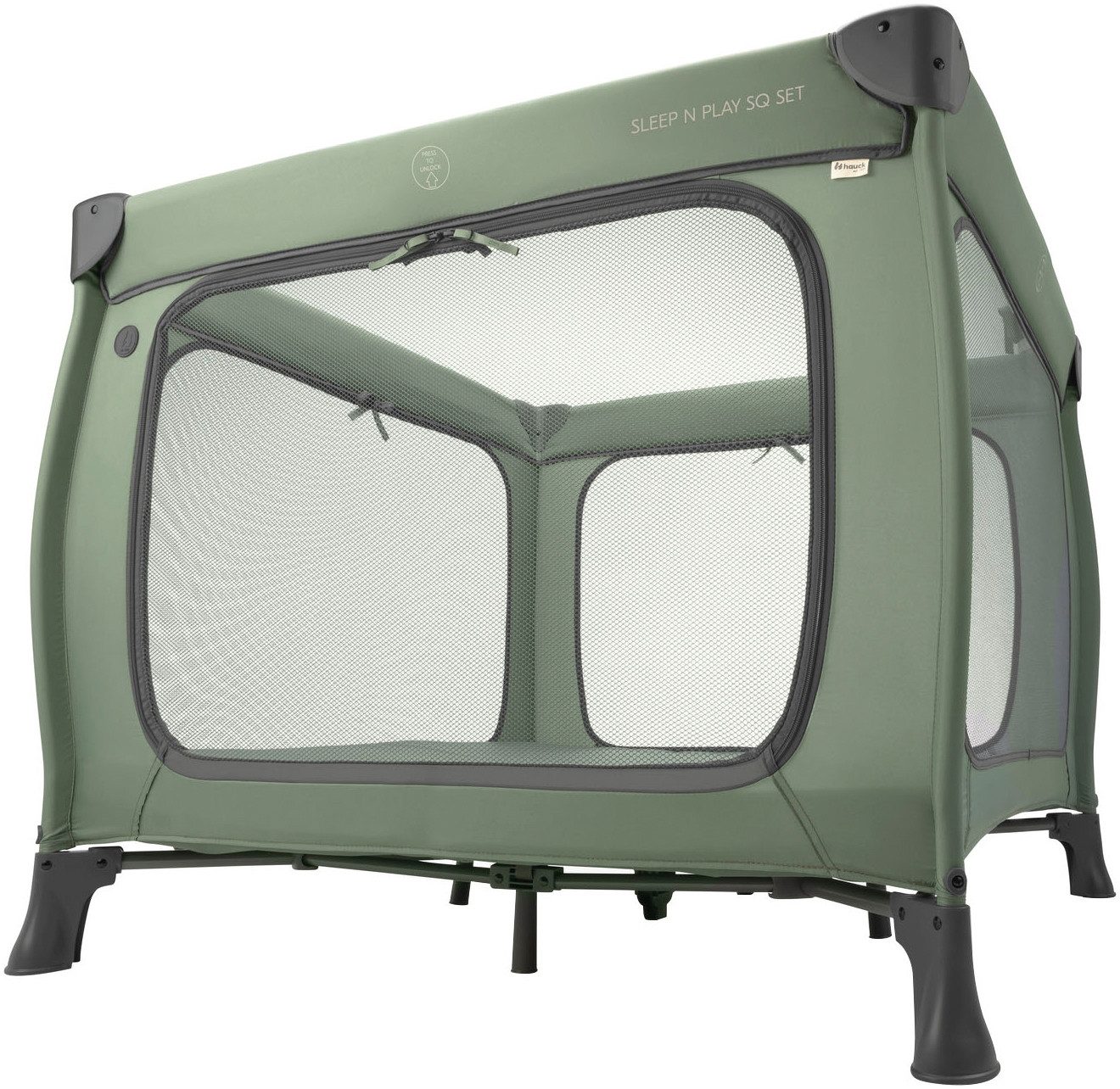 Hauck Baby-campingbed Sleep N Play SQ, Set dark green