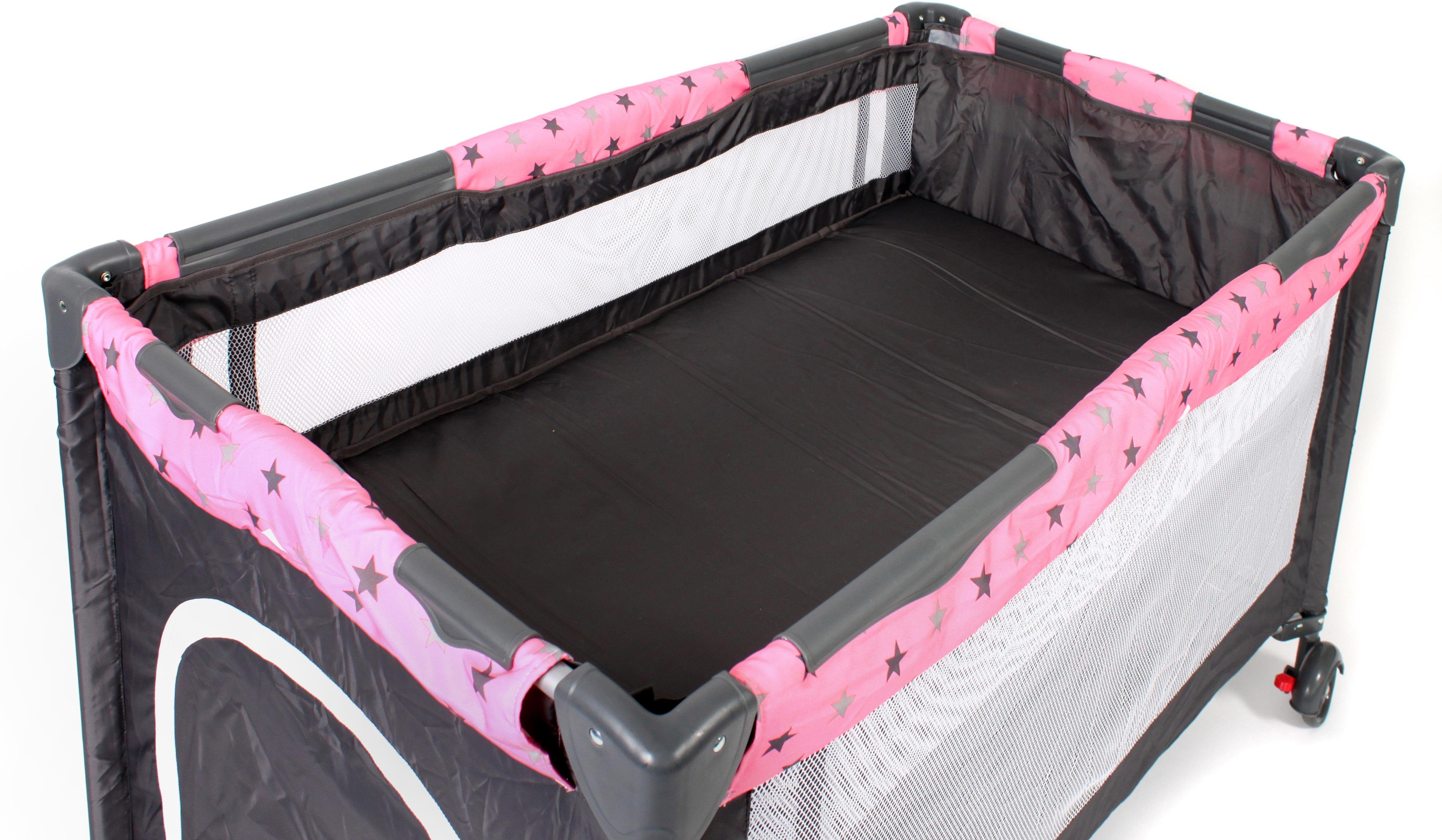 CHIC4BABY Baby-campingbed Luxe, sterretje grijs