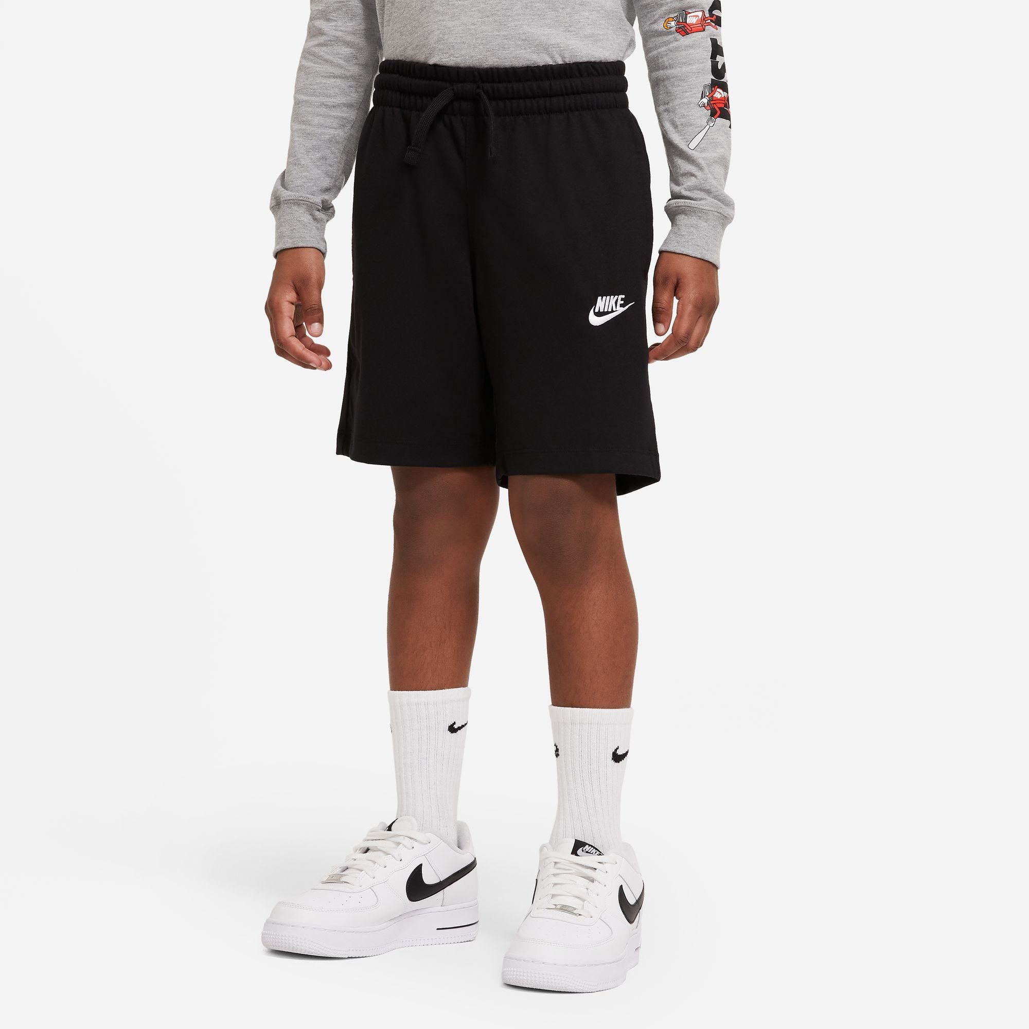 Nike Sportswear Short Big Kids' (Boys') Jersey Shorts jongens sportshorts maat XS (122) zwart