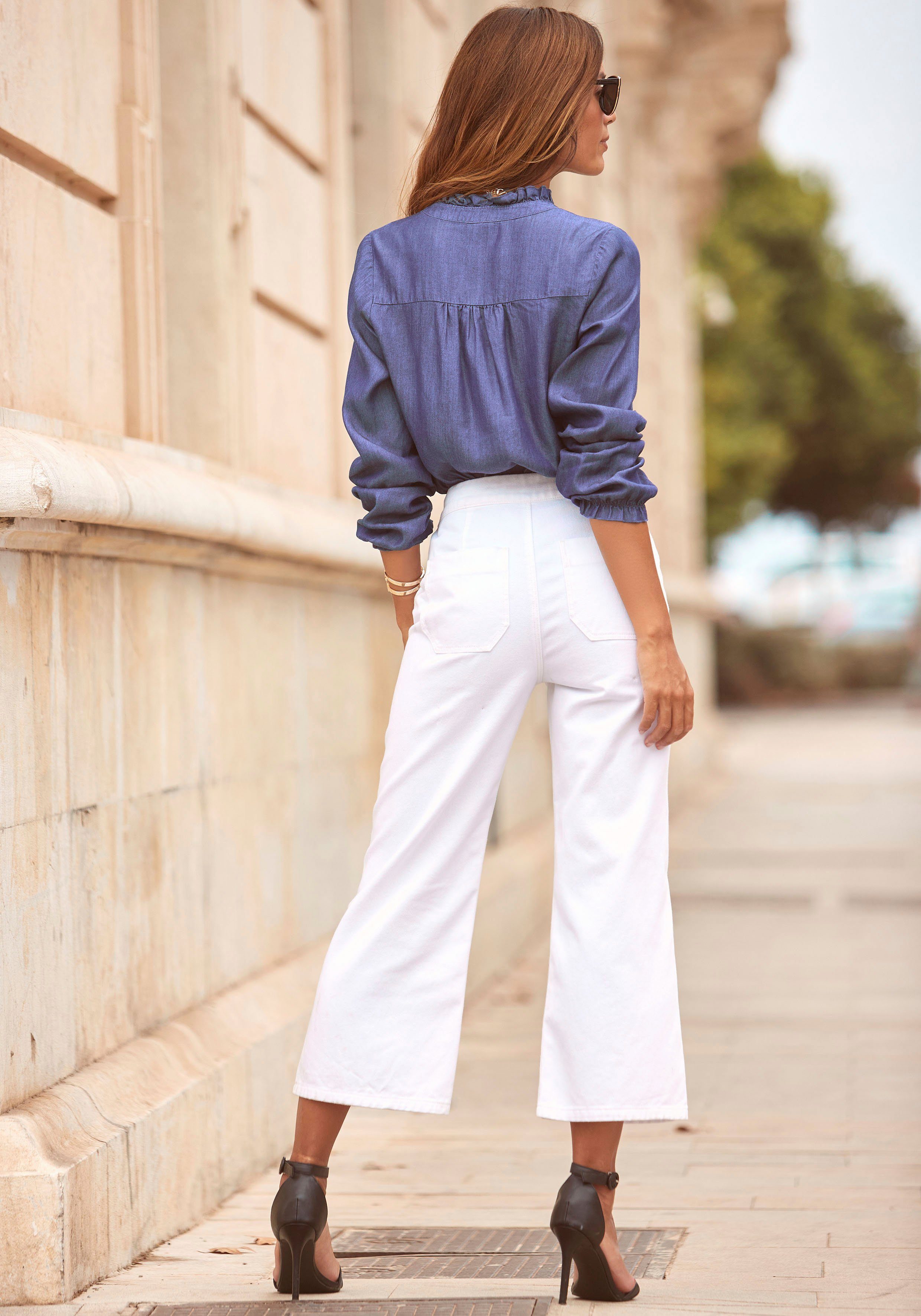 Lascana Wijde jeans in culotte-vorm, high-waist, modieus