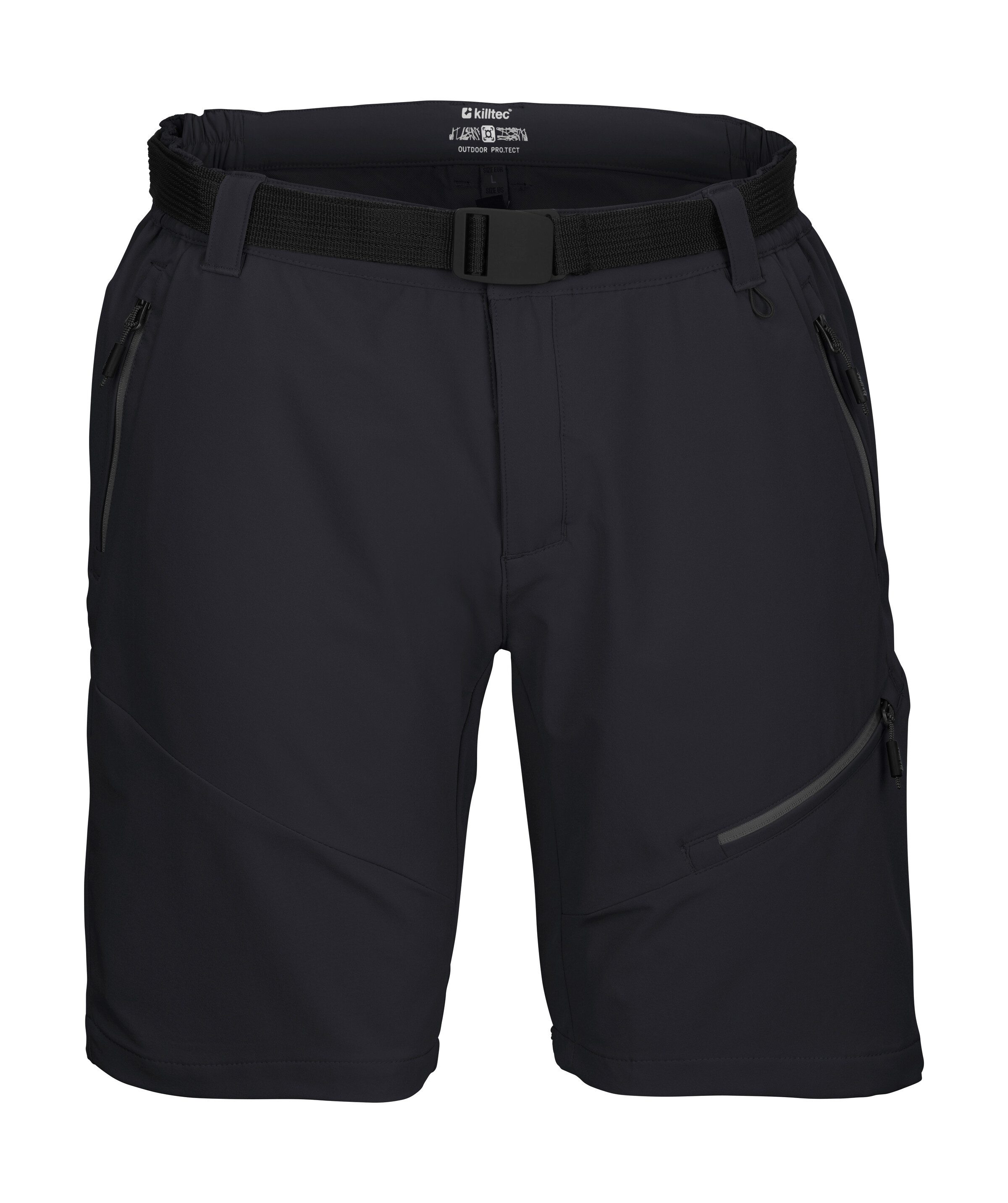 Killtec Short KOS 247 MN SHRTS Waterafstotend, sneldrogend, inclusief riem, 4-weg stretch heren broeken maat XXL zwart