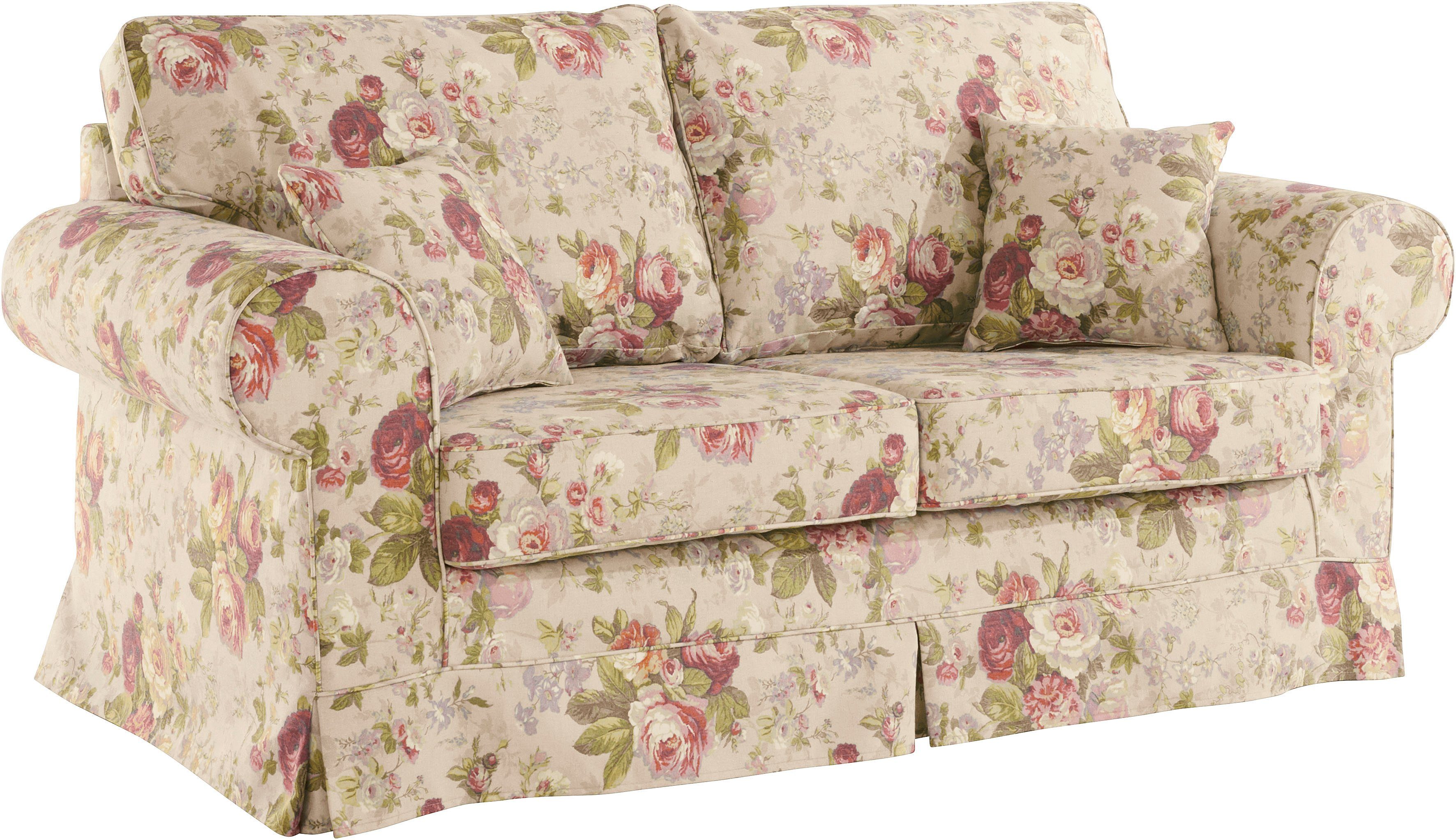 Home affaire 2-zitsbank Shadmoor Hoezen-look, in uni of met bloemenprint