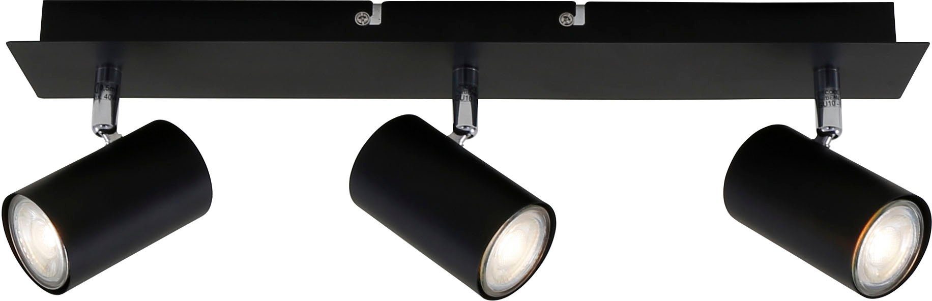 Briloner Leuchten Ledplafondspots 2857035 Run Plafondlamp, 45x8x12,3 cm, zwart, max. 40W, GU10, woonkamer, gang