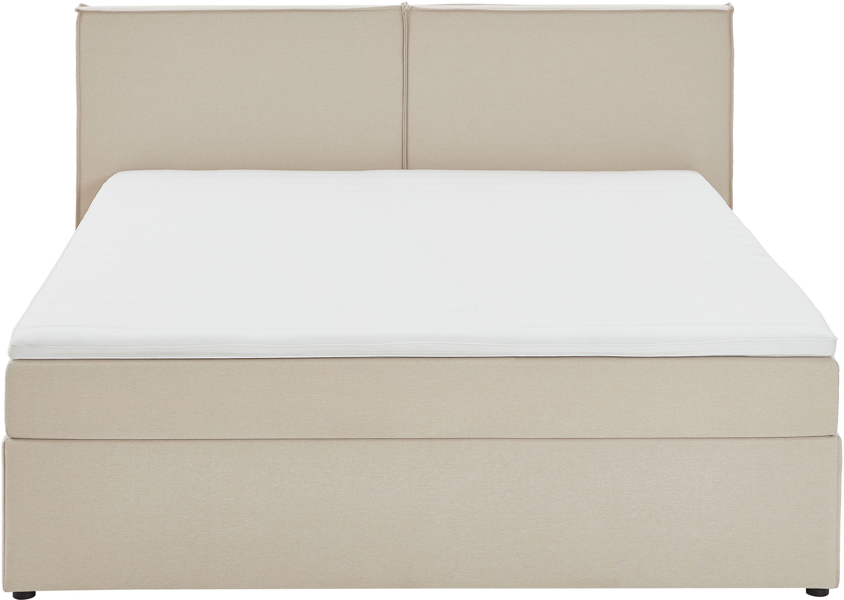 ATLANTIC home collection Boxspring NIKITA bodembedekkend bed, optioneel met matras en topper