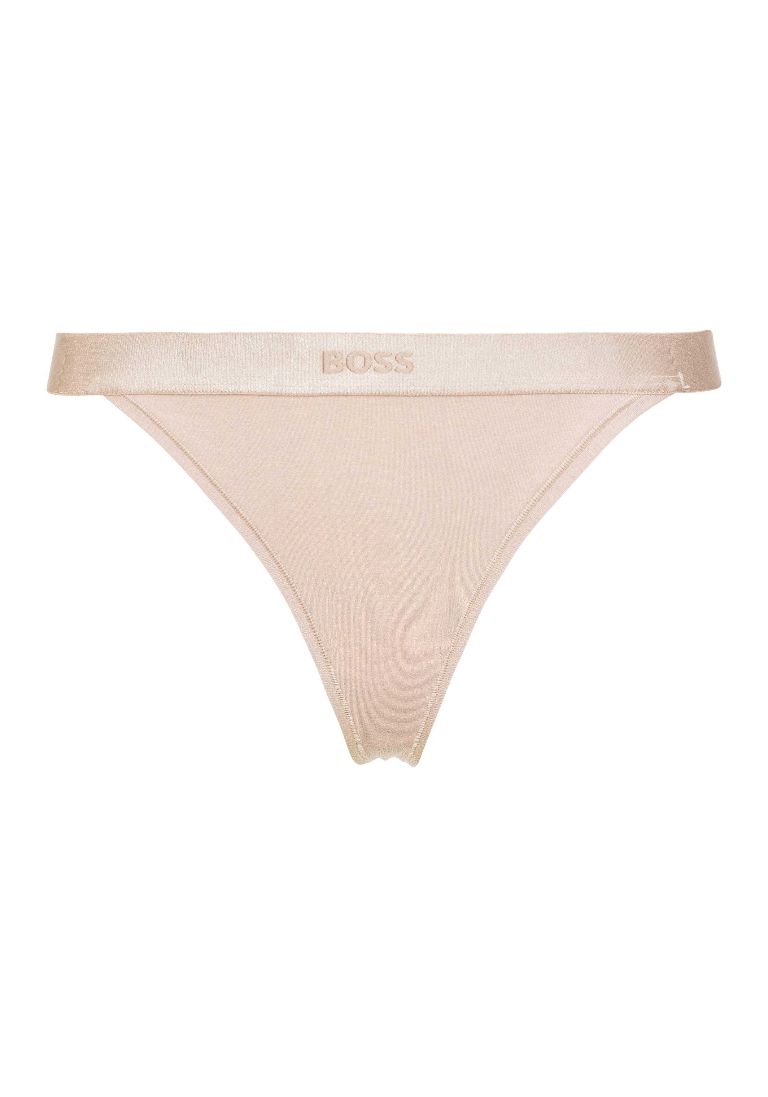BOSS String BEA met boss-opdruk dames strings maat S beige