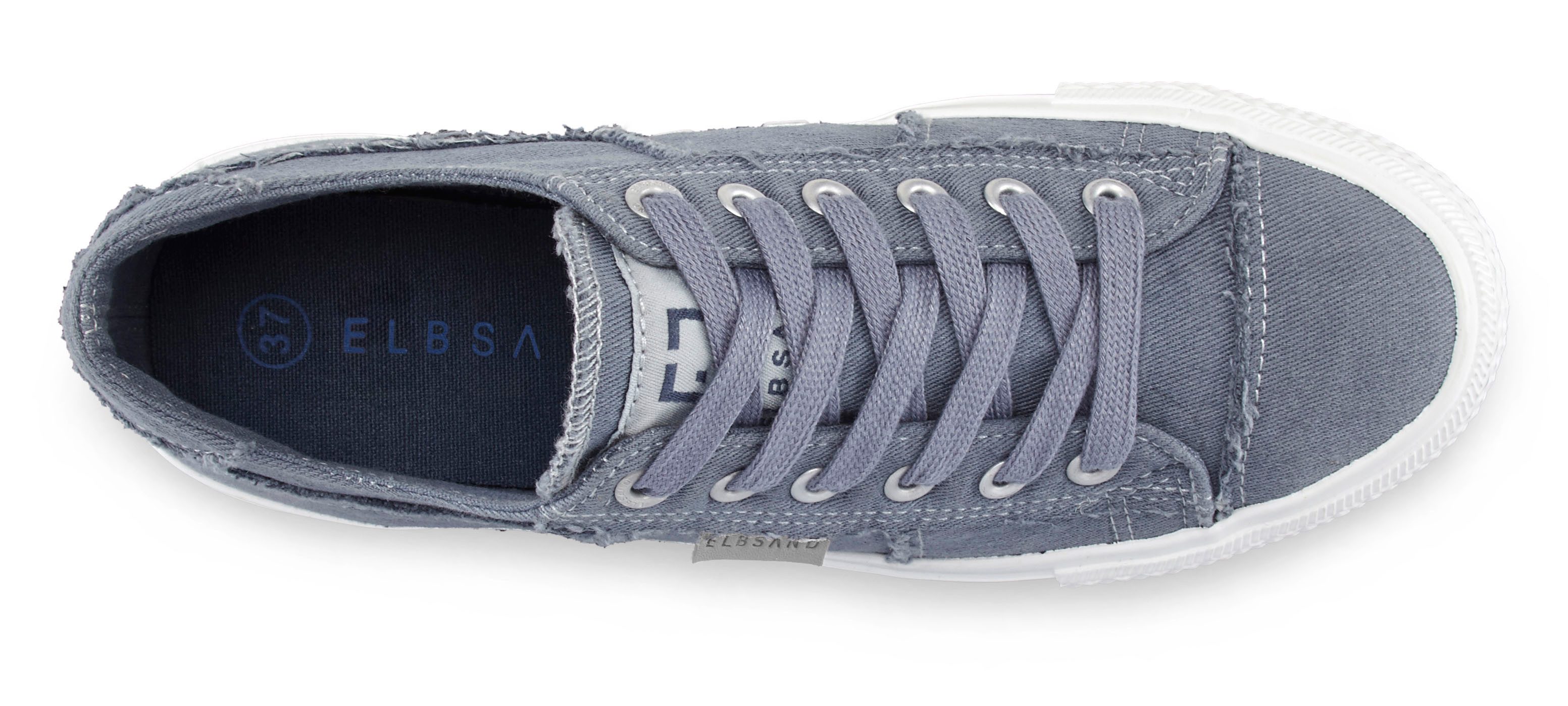 Elbsand Sneakers Veterschoen, vrijetijdsschoen van textiel, used-look VEGAN