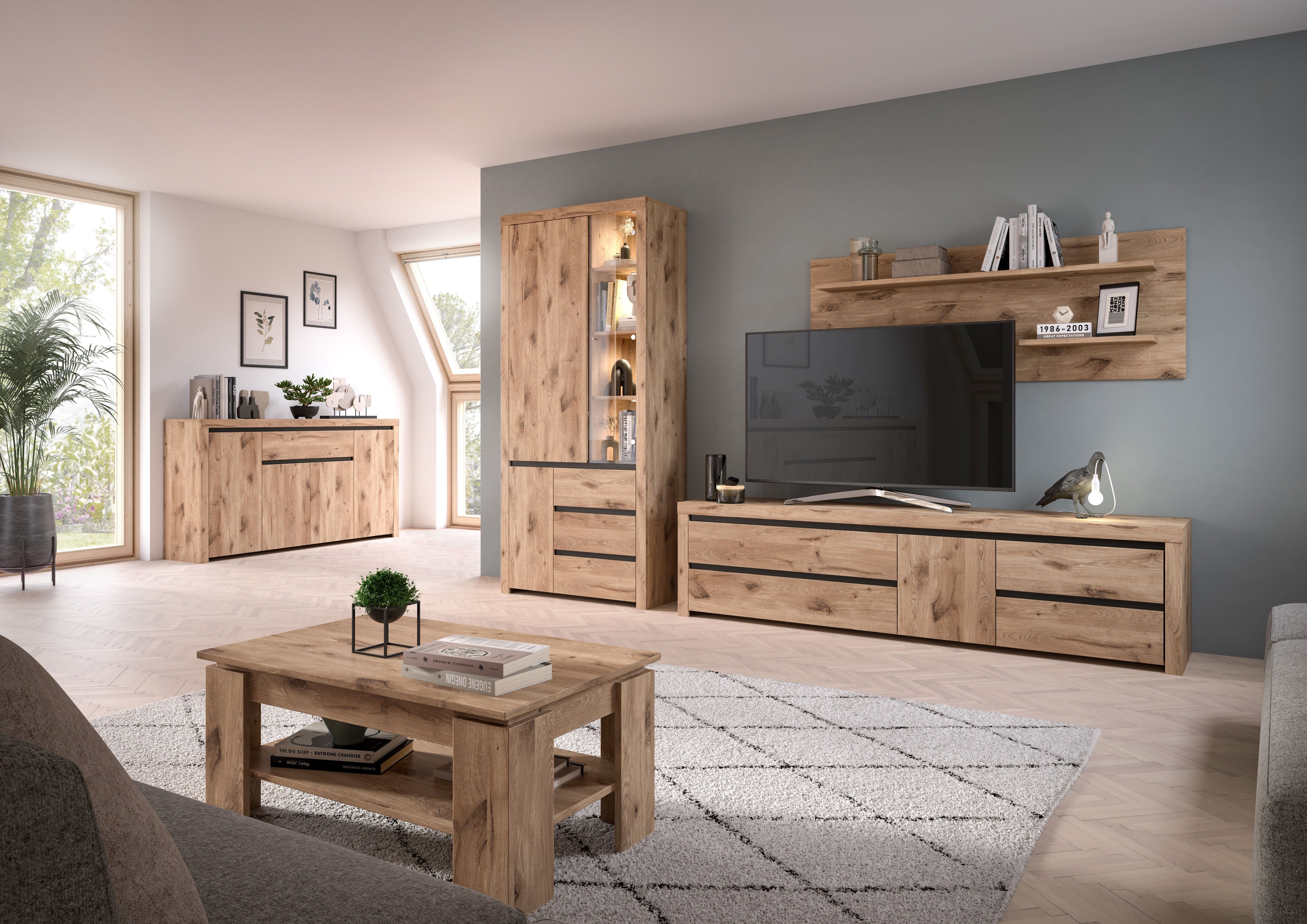 INOSIGN Wandrek Silvestris, Breedte 160 cm, 2 Planken, inclusief Montagemateriaal (1 stuk)