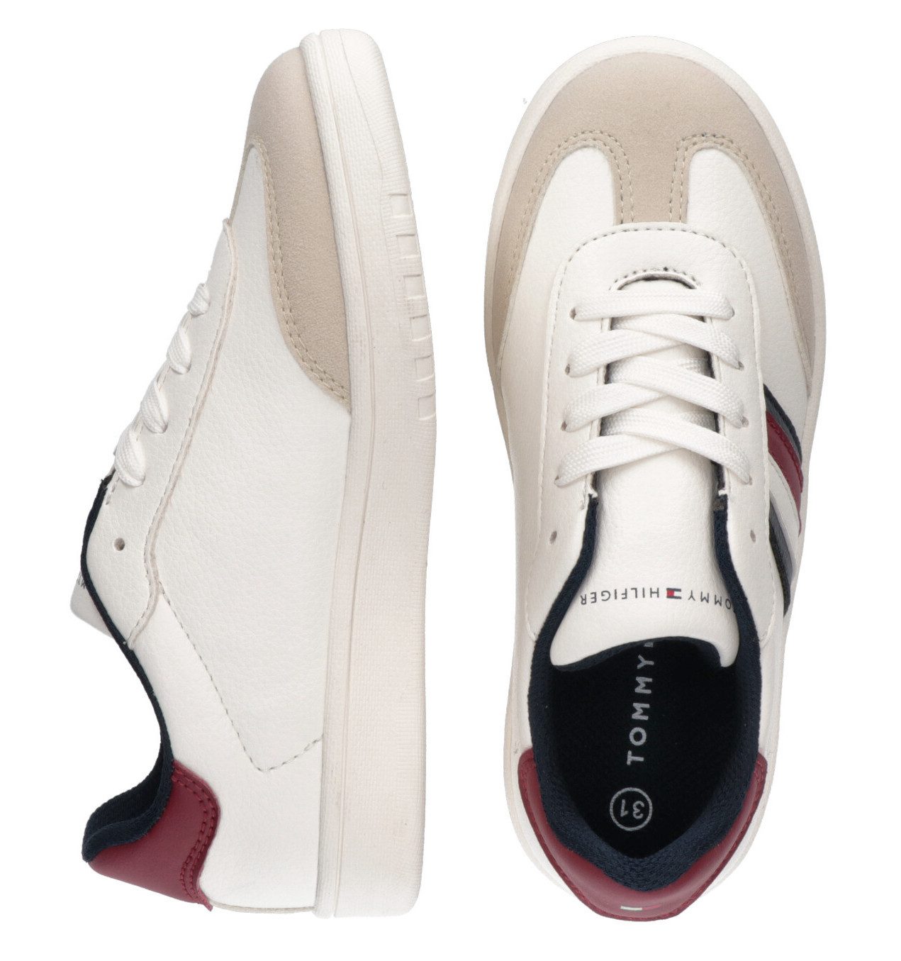 Tommy Hilfiger Sneakers Vrijetijdsschoen, lage schoen, veterschoen in trendy retro look