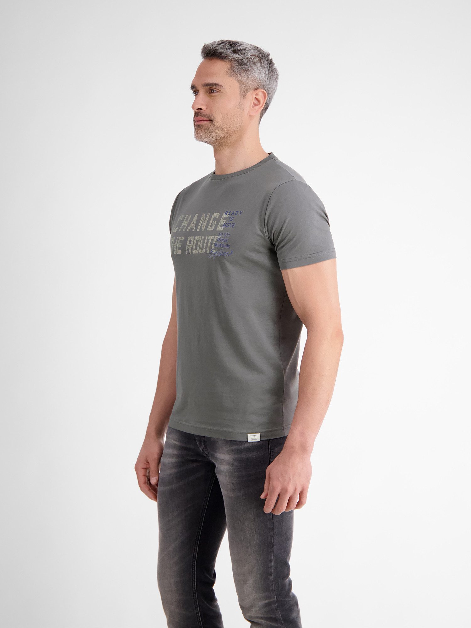 Lerros T-shirt LERROS effen T-shirt met print