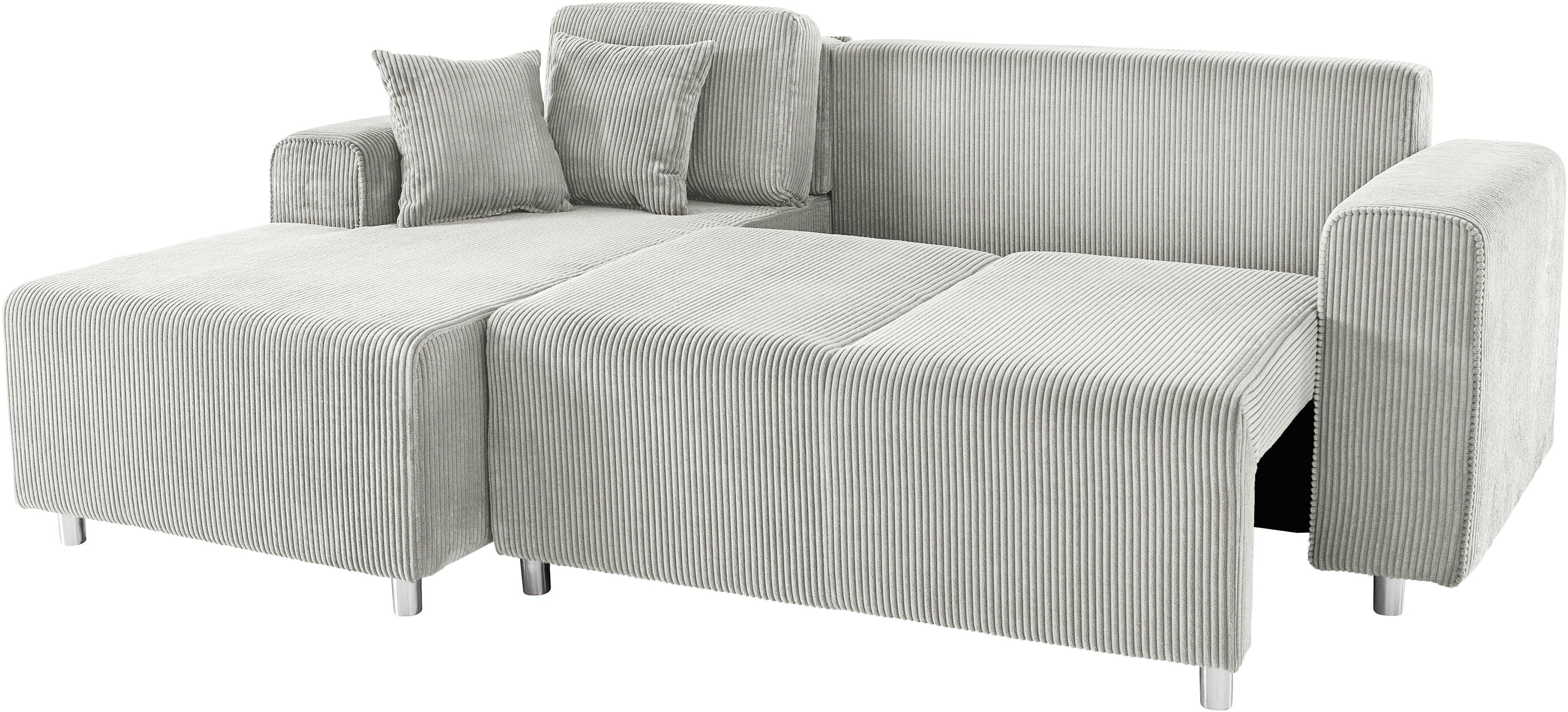 Guido Maria Kretschmer Home&Living Hoekbank Györ L-vorm, optioneel met bedfunctie en bedlade inclusief 2 sierkussens