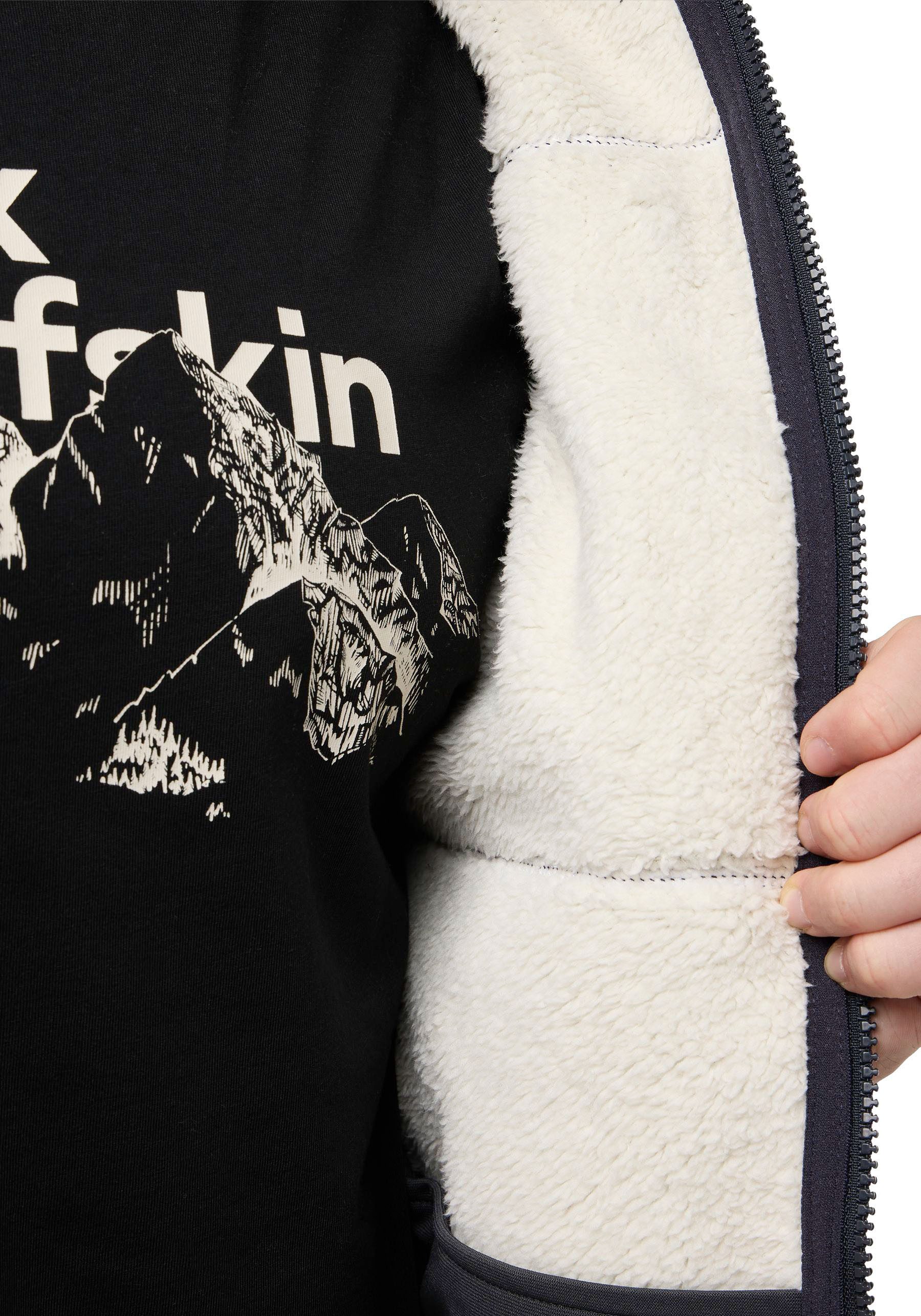 Jack Wolfskin Gebreid fleecejack Haardvuur