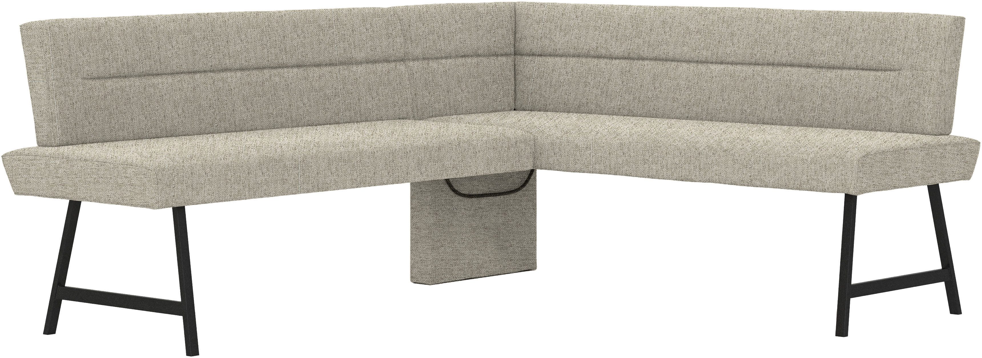 Home affaire Eethoek Sava Hoekbank met nosagvering in de zitting, massief eiken tafel (set, 4-delig)
