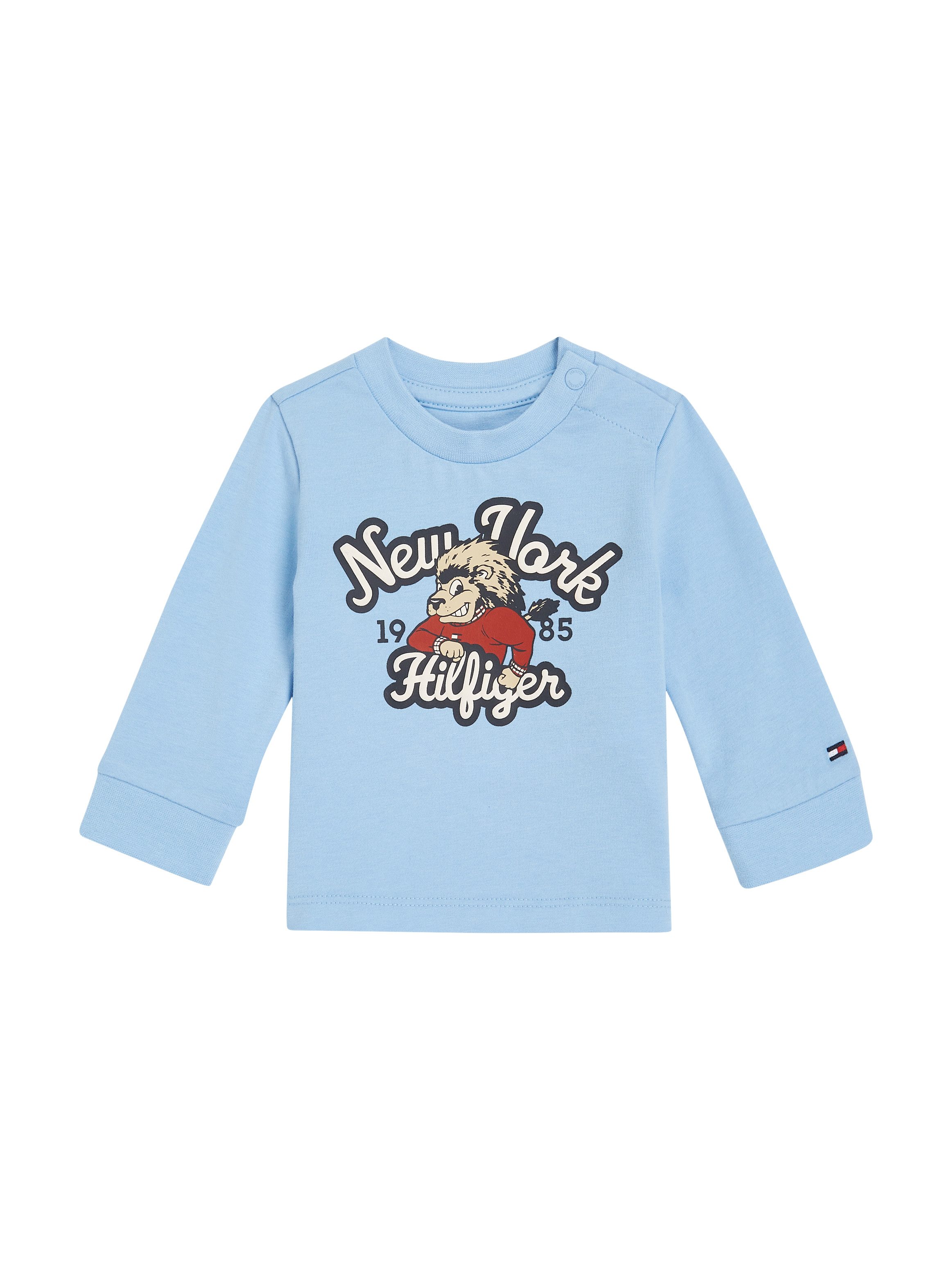 Tommy Hilfiger Shirt met lange mouwen FUN PUFF PRINTED TEE LS Baby tot 2 jaar met logoprint