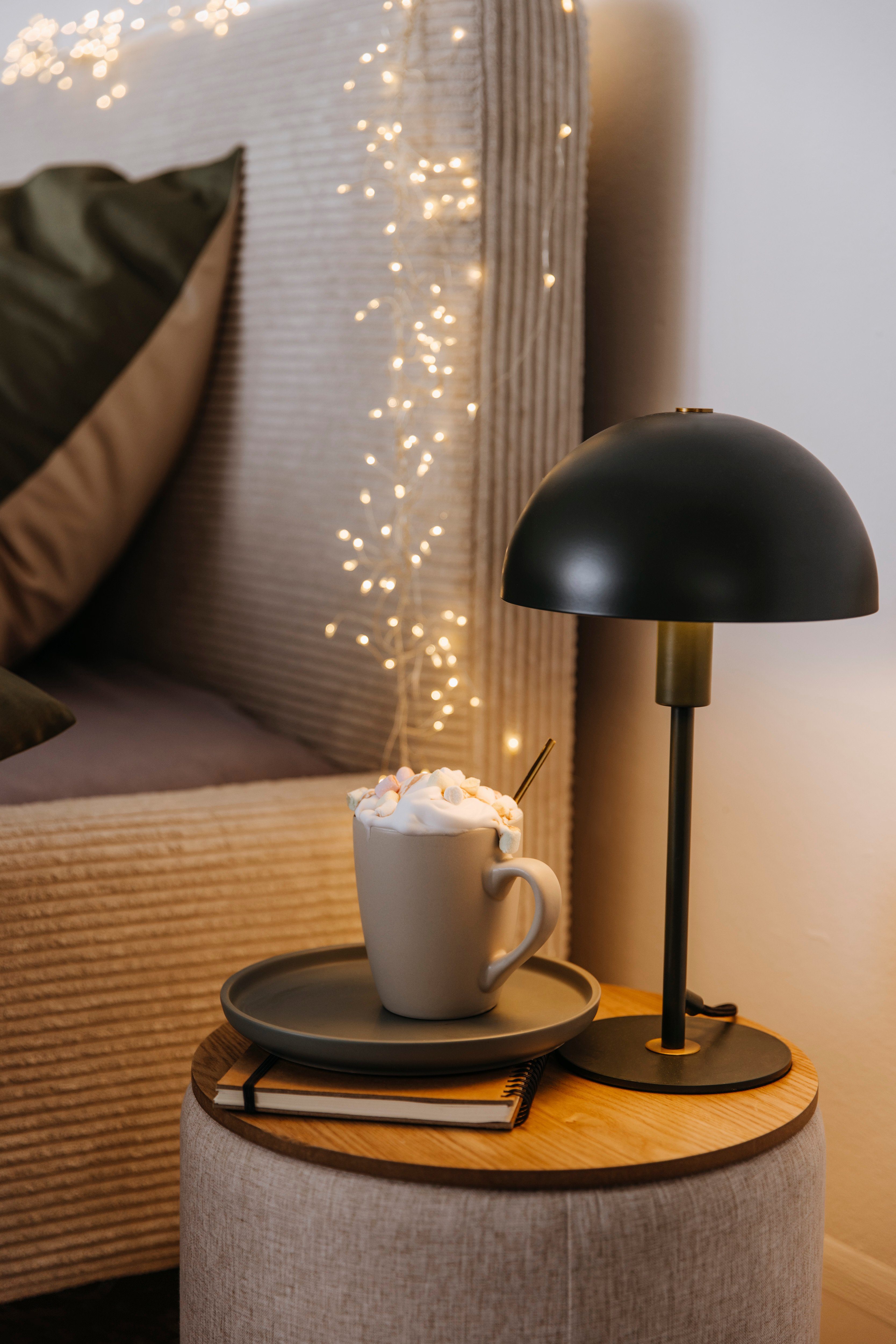 LeGer Home by Lena Gercke Tafellamp Linnea paddestoel lamp Paddenstoel lamp, tafellamp, metalen voet, hoogte 35,5 cm (1 stuk)