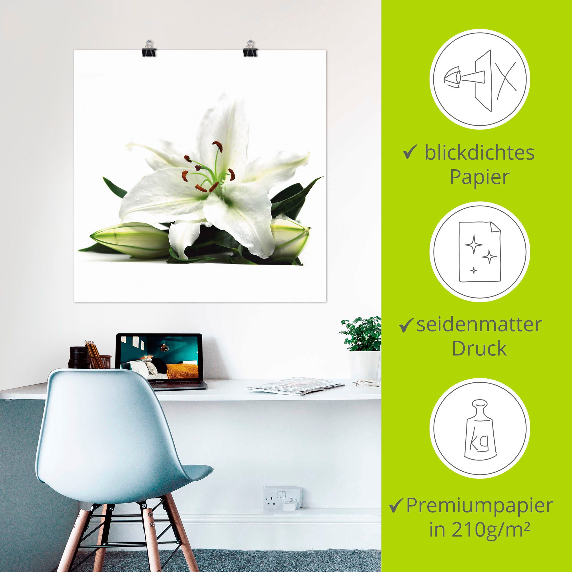 Artland Artprint Grote lelie als artprint op linnen, poster in verschillende formaten maten