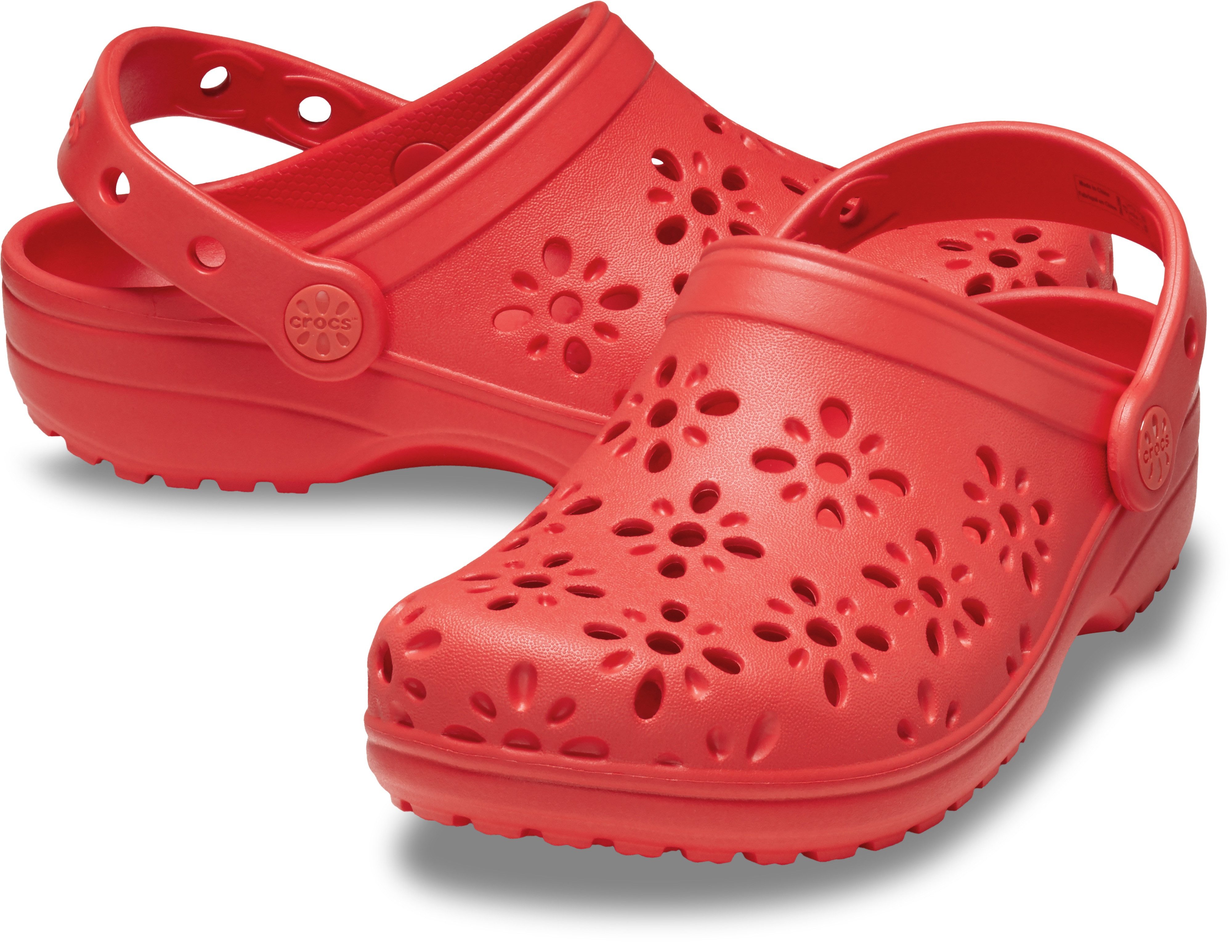 Crocs Clogs Classic Floral Cut Out Clog