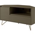 salesfever tv-meubel hoekoplossing, tv-meubel in praktisch model, tv-meubel mat gelakt, push-to-openfunctie grijs