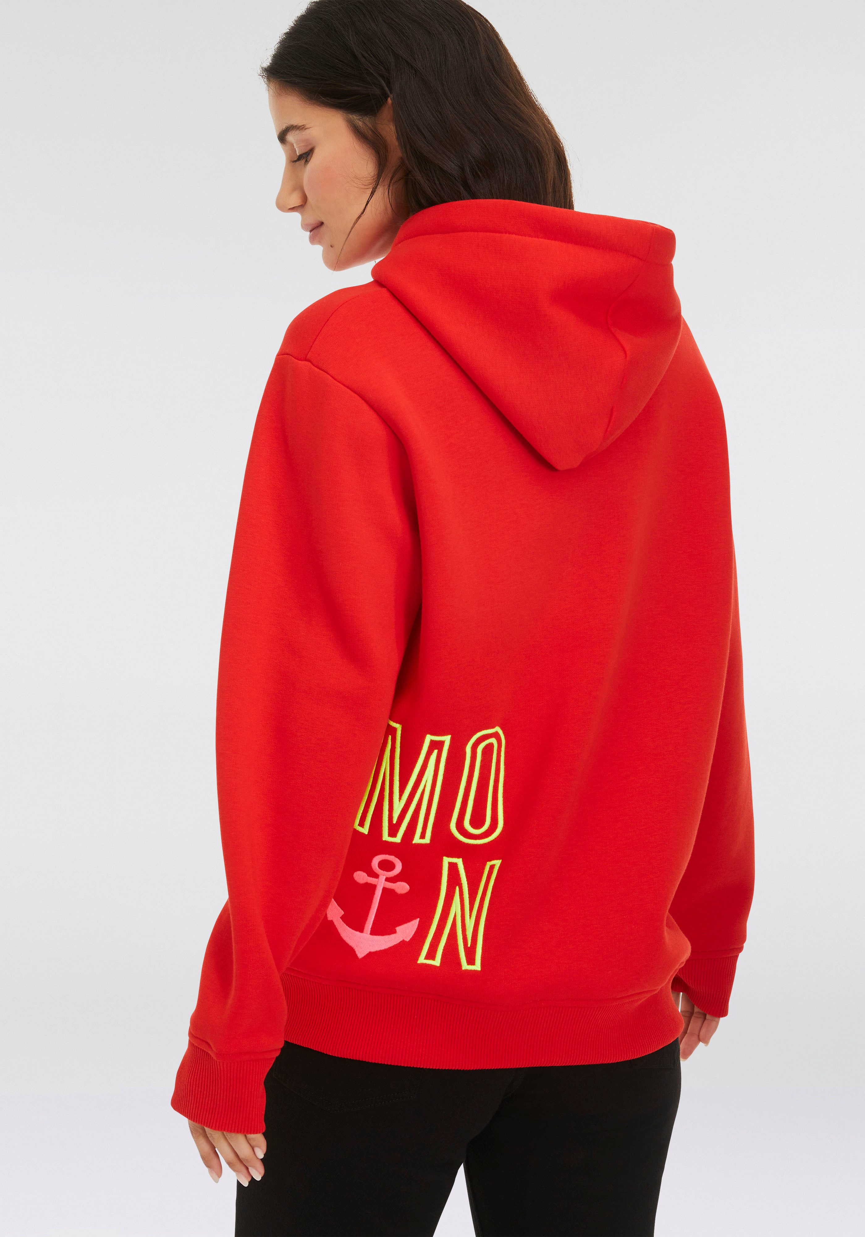 Zwillingsherz Hoodie Limited Edition met capuchon, geborduurd "moin" en ankerontwerp, exclusief bij otto