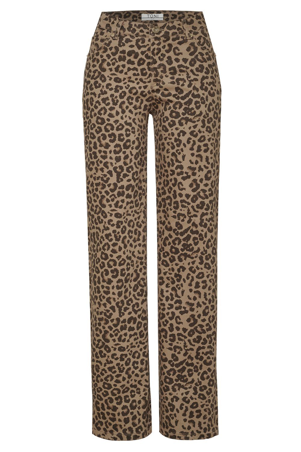TONI Straight jeans Ella met luipaardprint