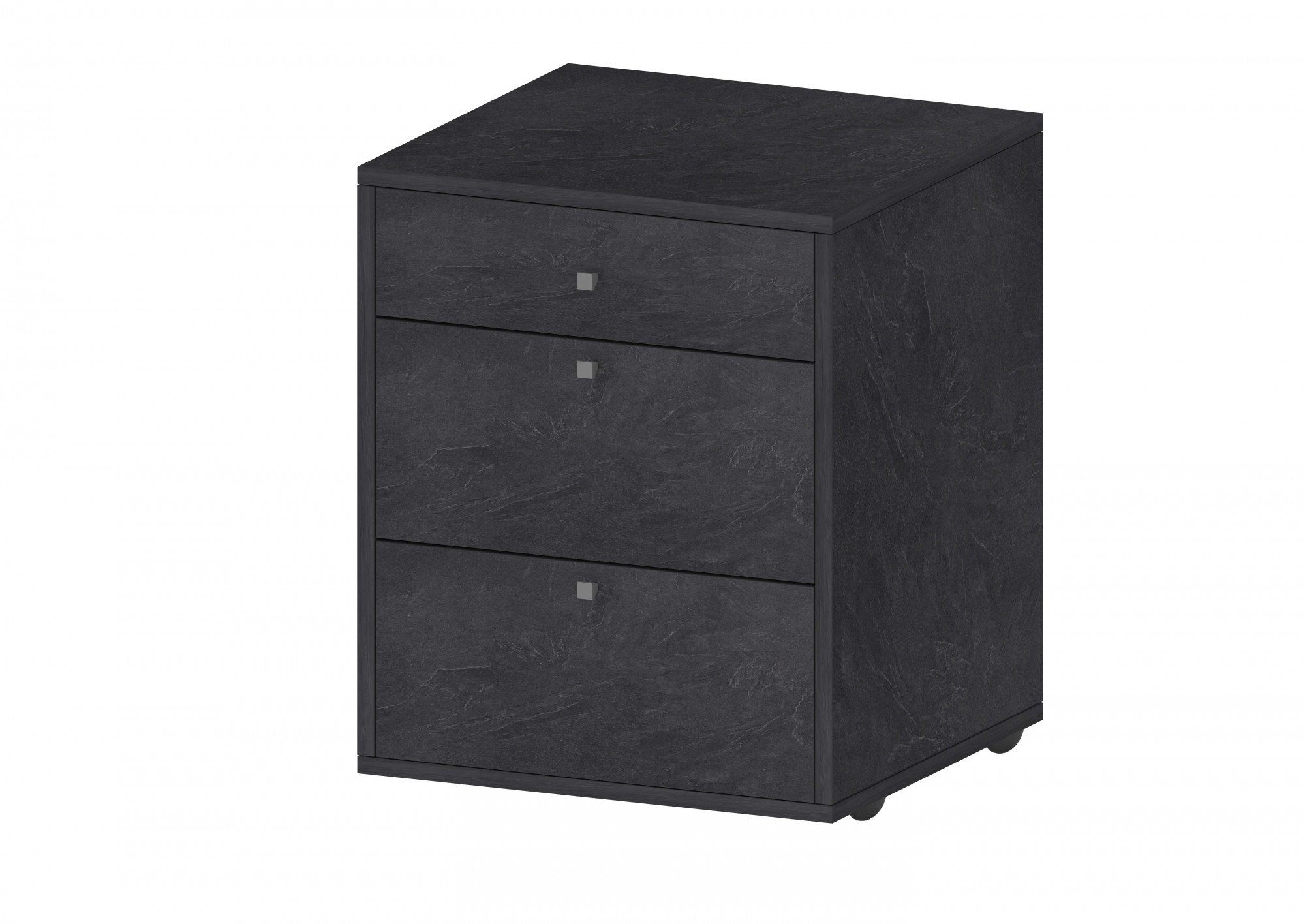 INOSIGN Kastje op wieltjes Eet met 3 laden, ladeblok met wielen, hoogte 61 cm (1 stuk) nachtkastjes grijs