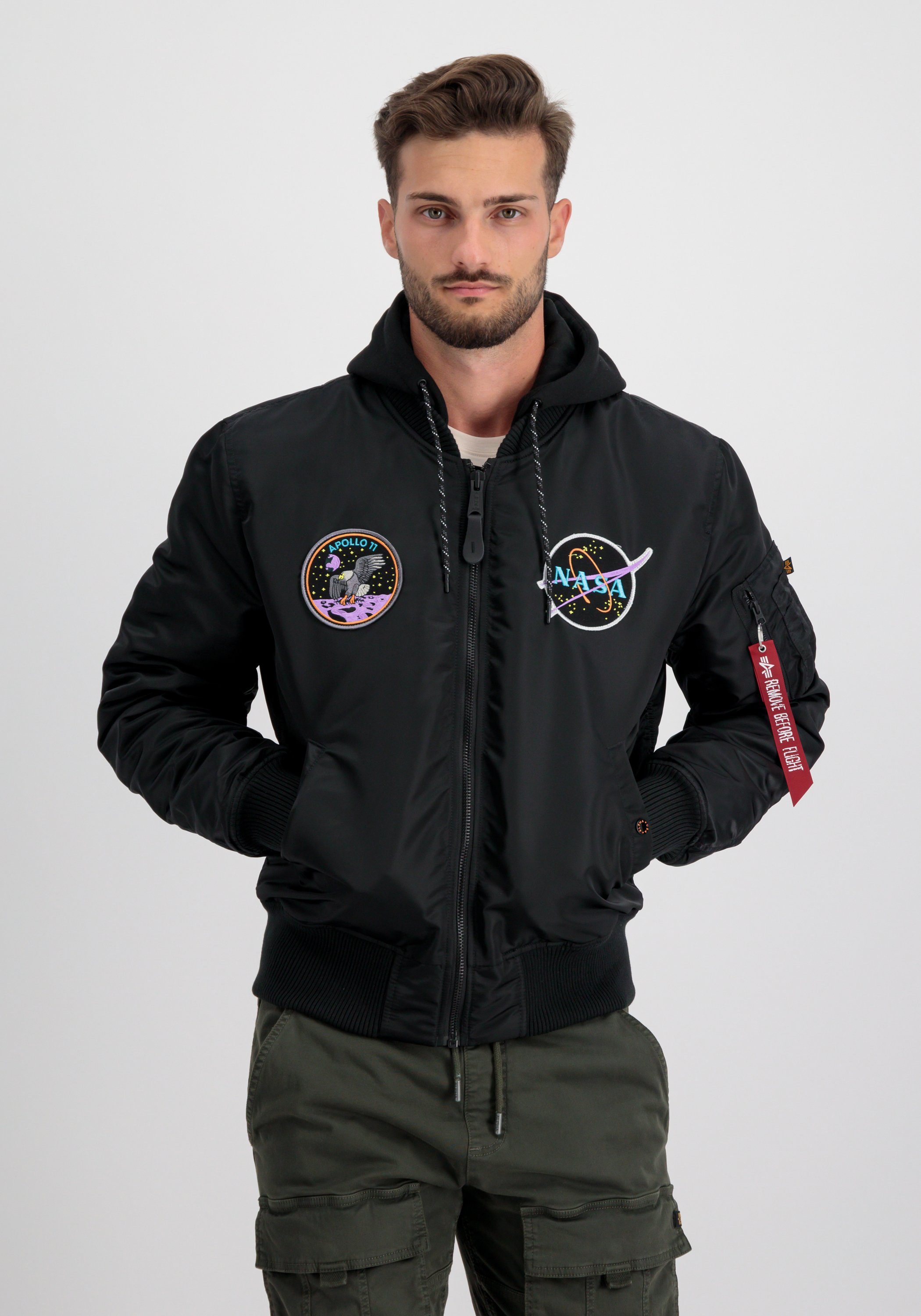 Alpha Industries Bomberjack ALPHA INDUSTRIES Men - Bomber Jackets MA-1 VF Hood Dark Side