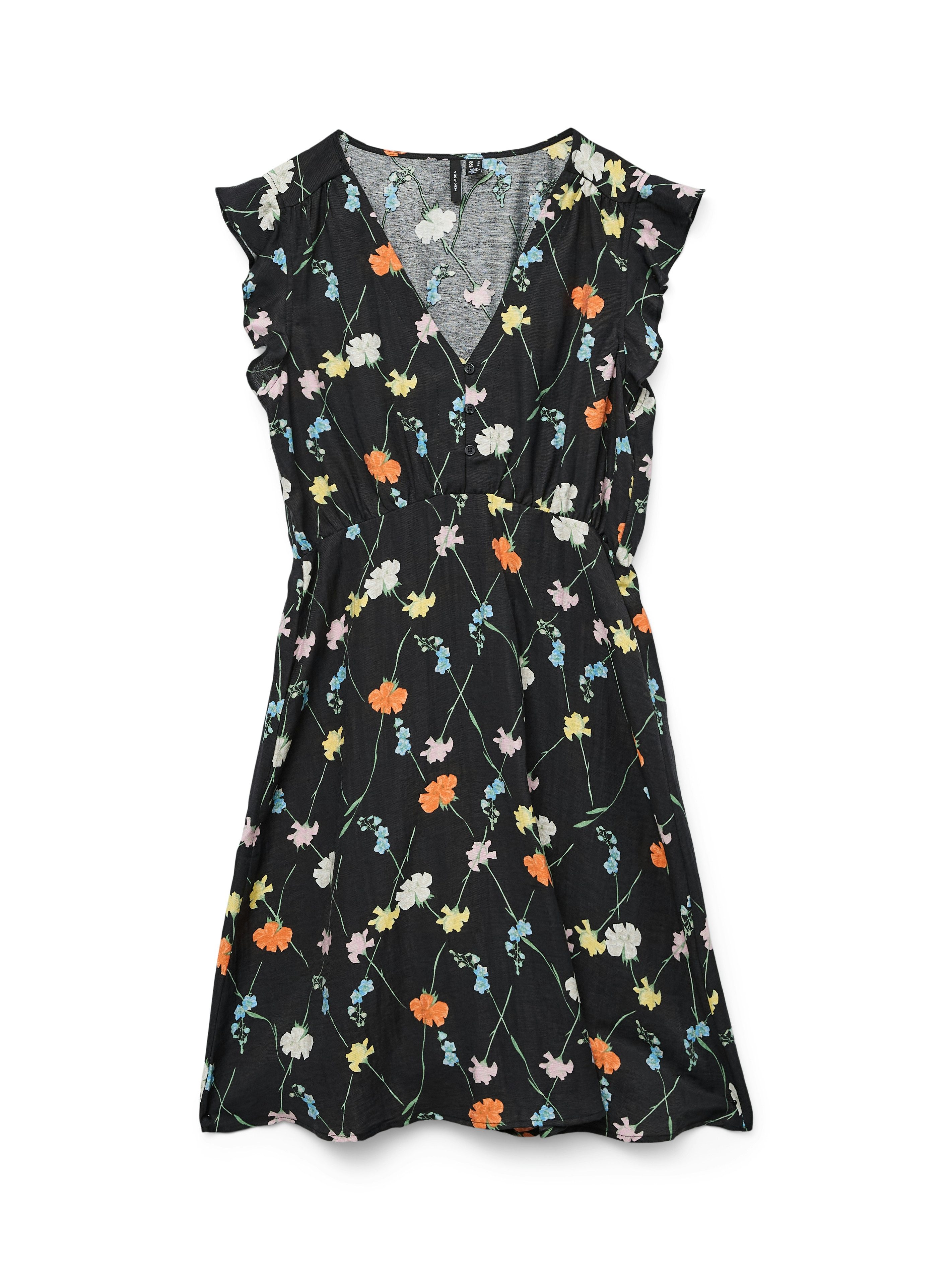 Vero Moda Maxi-jurk VMFLORA OLGA CS SHORT DRESS WVN GA