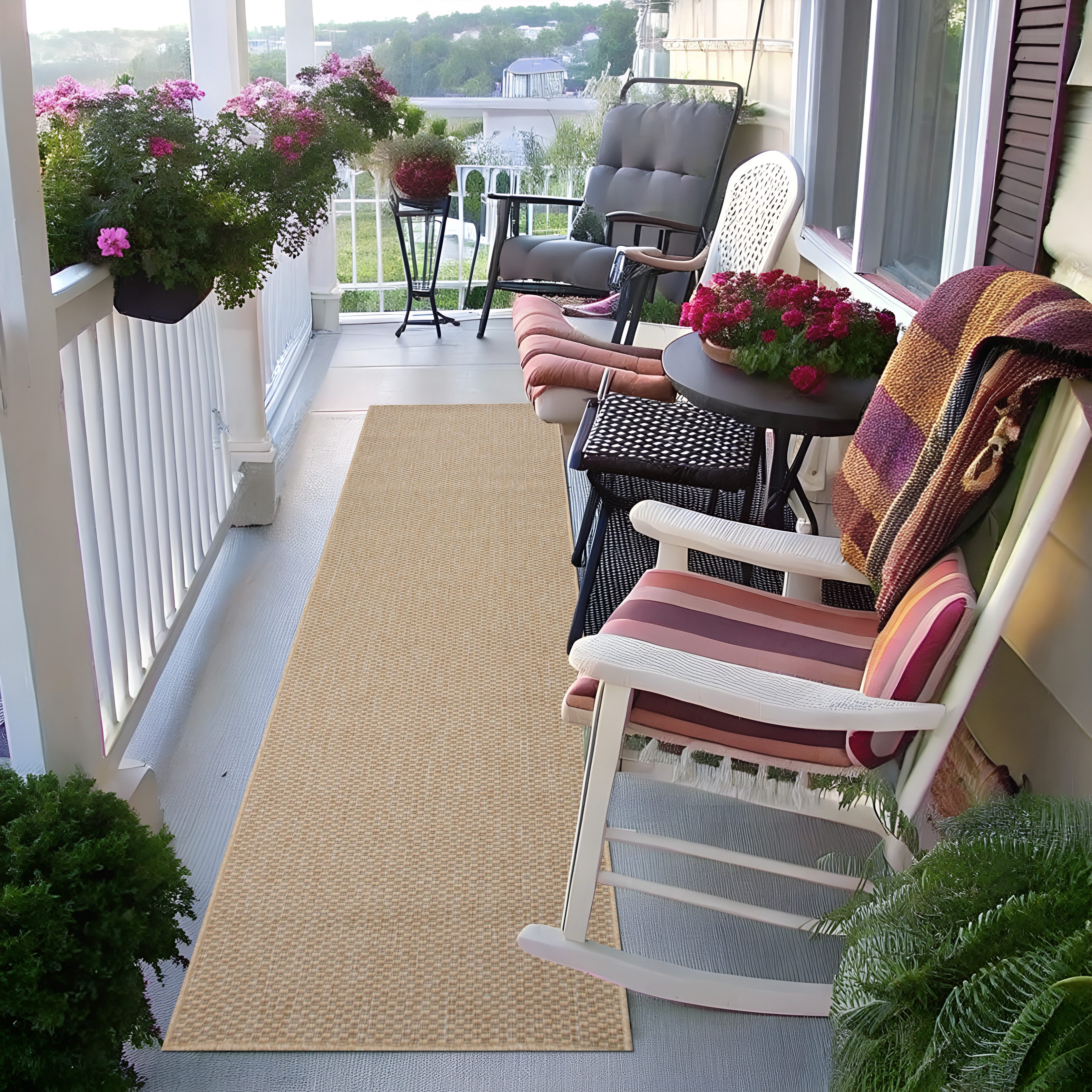 my home Vloerkleed Venetië is ook als loper verkrijgbaar Geschikt voor binnen en buiten, sisal-look, weerbestendig & uv-bestendig