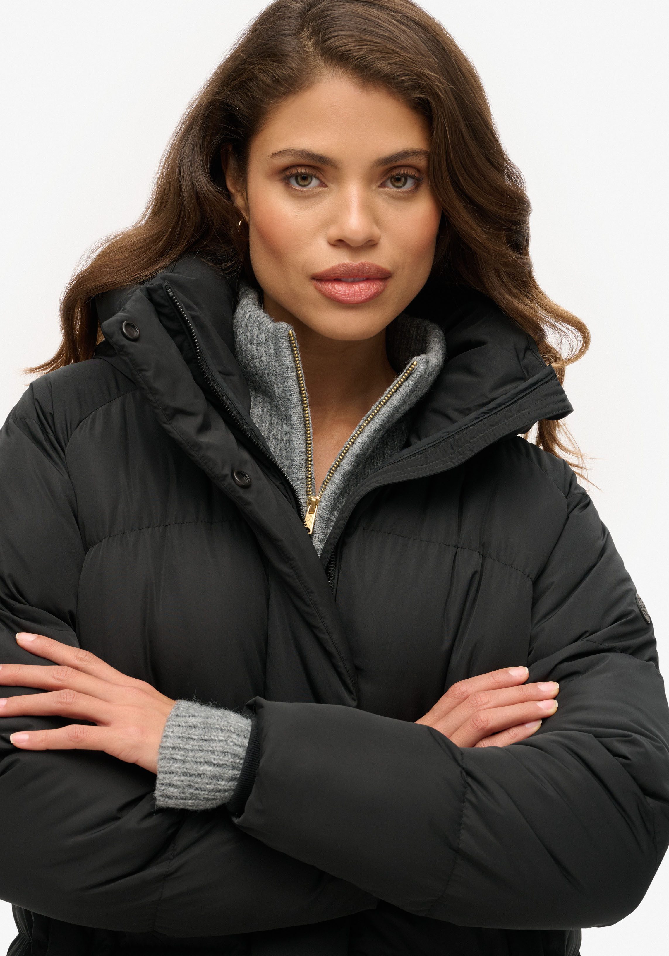 Superdry Gewatteerde jas Longline Hooded Puffer Jacket