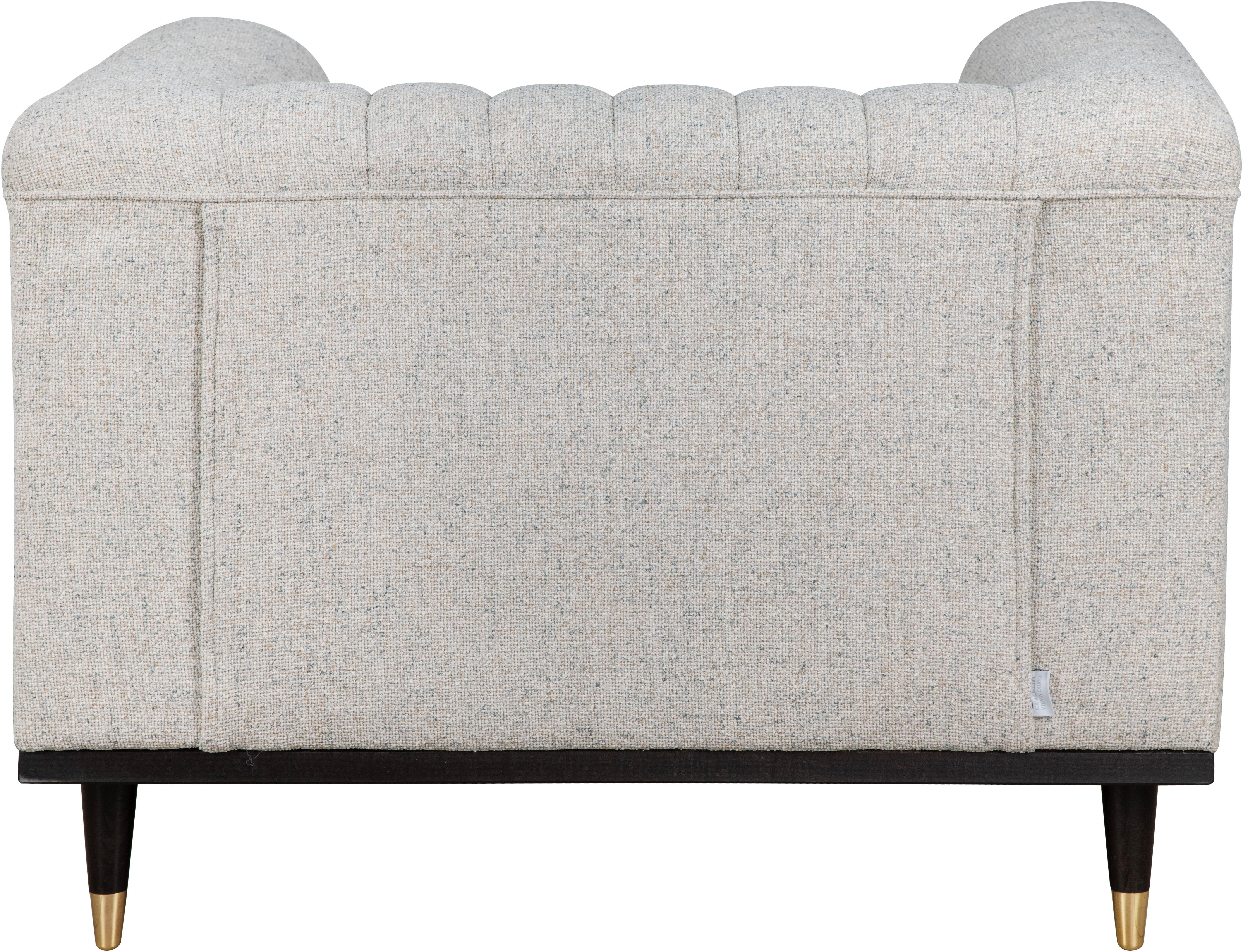 Guido Maria Kretschmer Home&Living Fauteuil Chamby met houten rand onder en stiksels bij de leuning