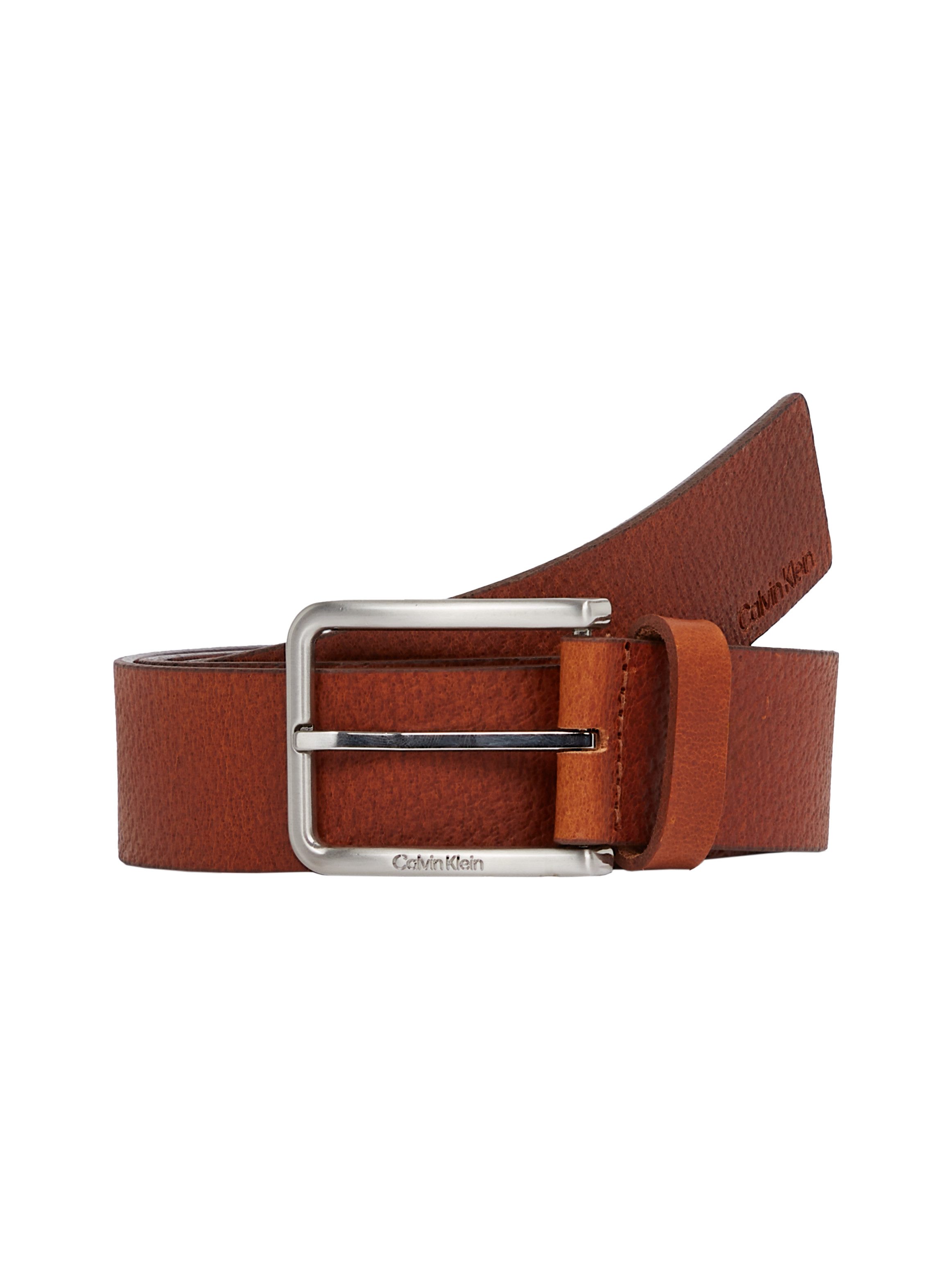 Calvin Klein Leren riem WARMTH PB 35MM Logoprint, eenvoudige doornsluiting