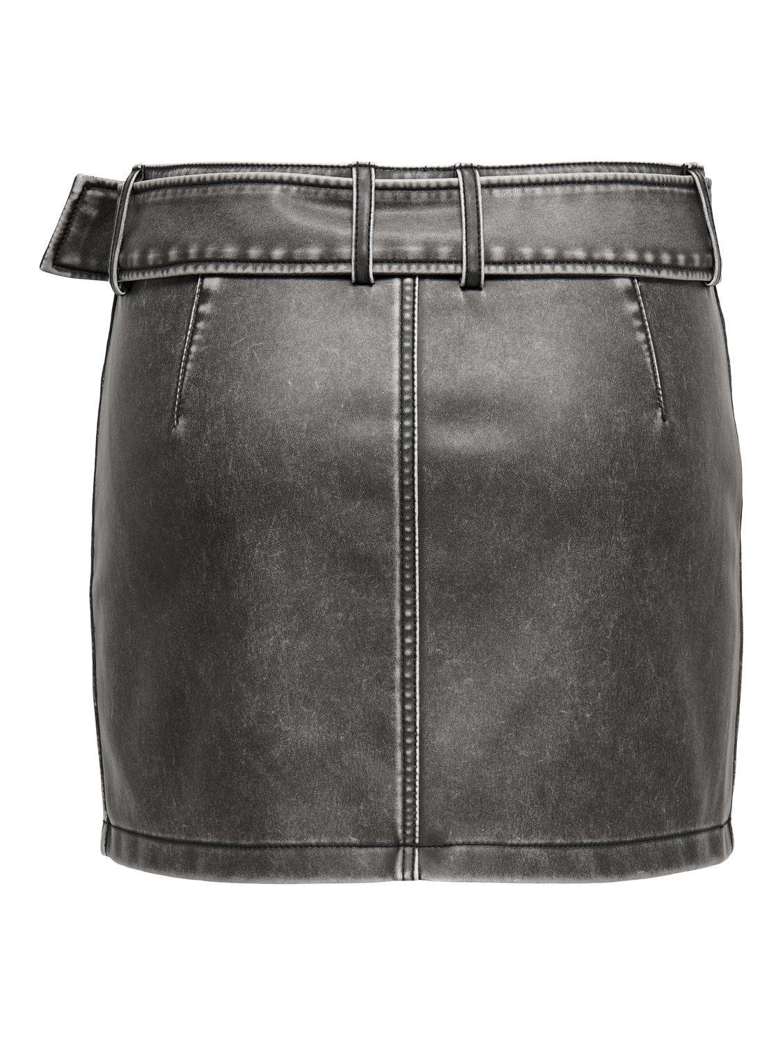 Only Minirok ONLELLA FAUX LEATHER LW MINI SKIRT OTW