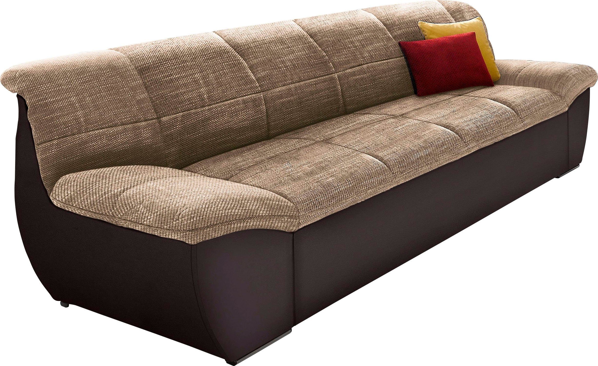 DOMO collection 3-zitsbank Splash, moderne stiksels in de zitting en rug, comfortabel,